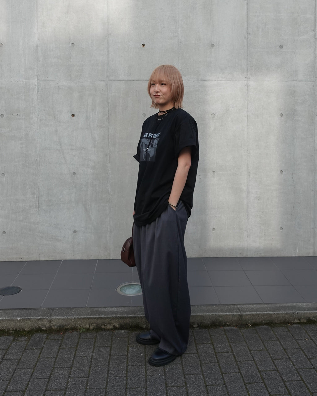 ワイドスラックスパンツ