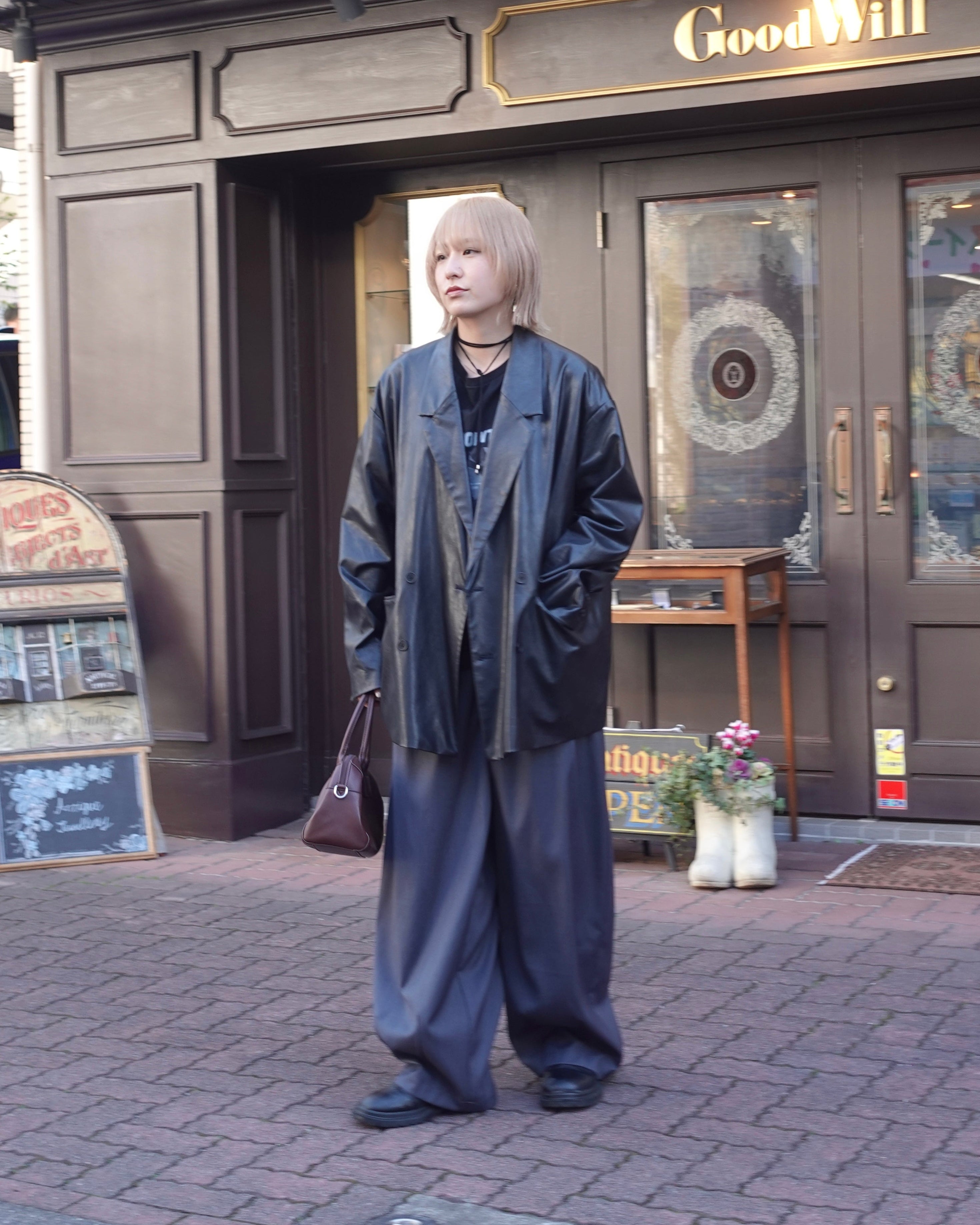 ワイドスラックスパンツ