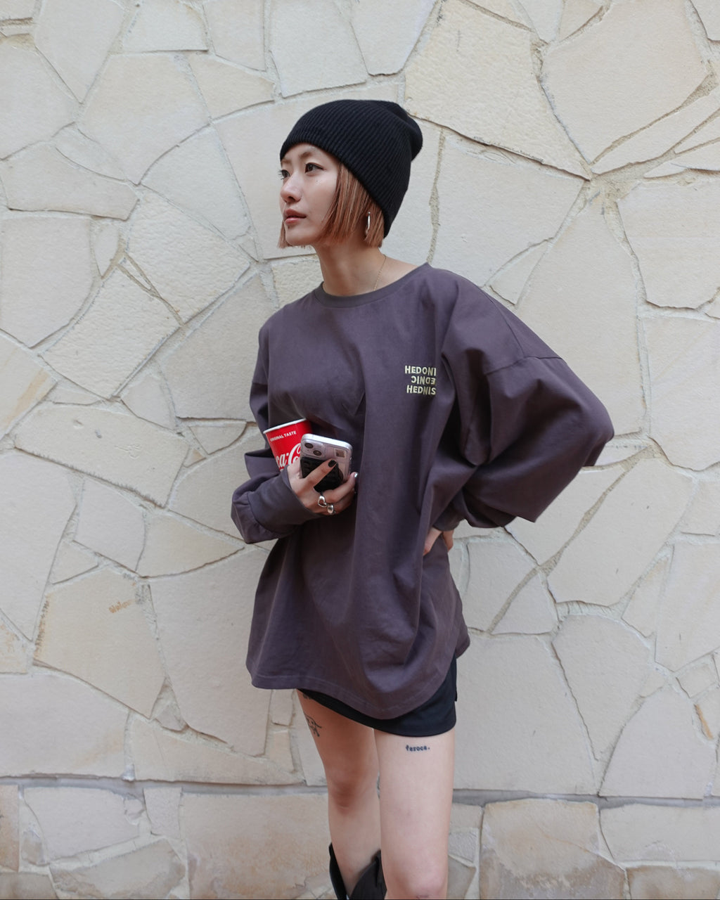 エンブロイダリールーズロンTee