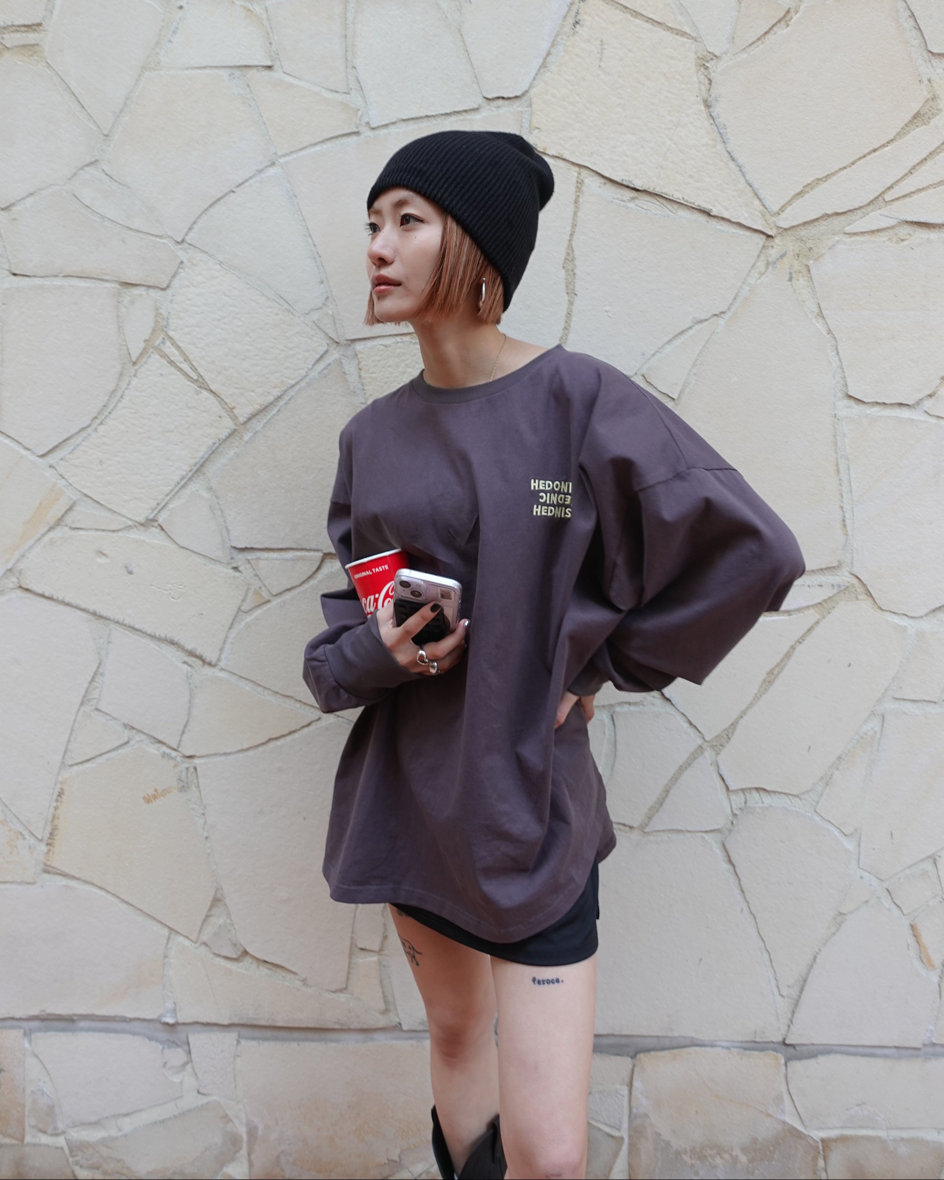 エンブロイダリールーズロンTee