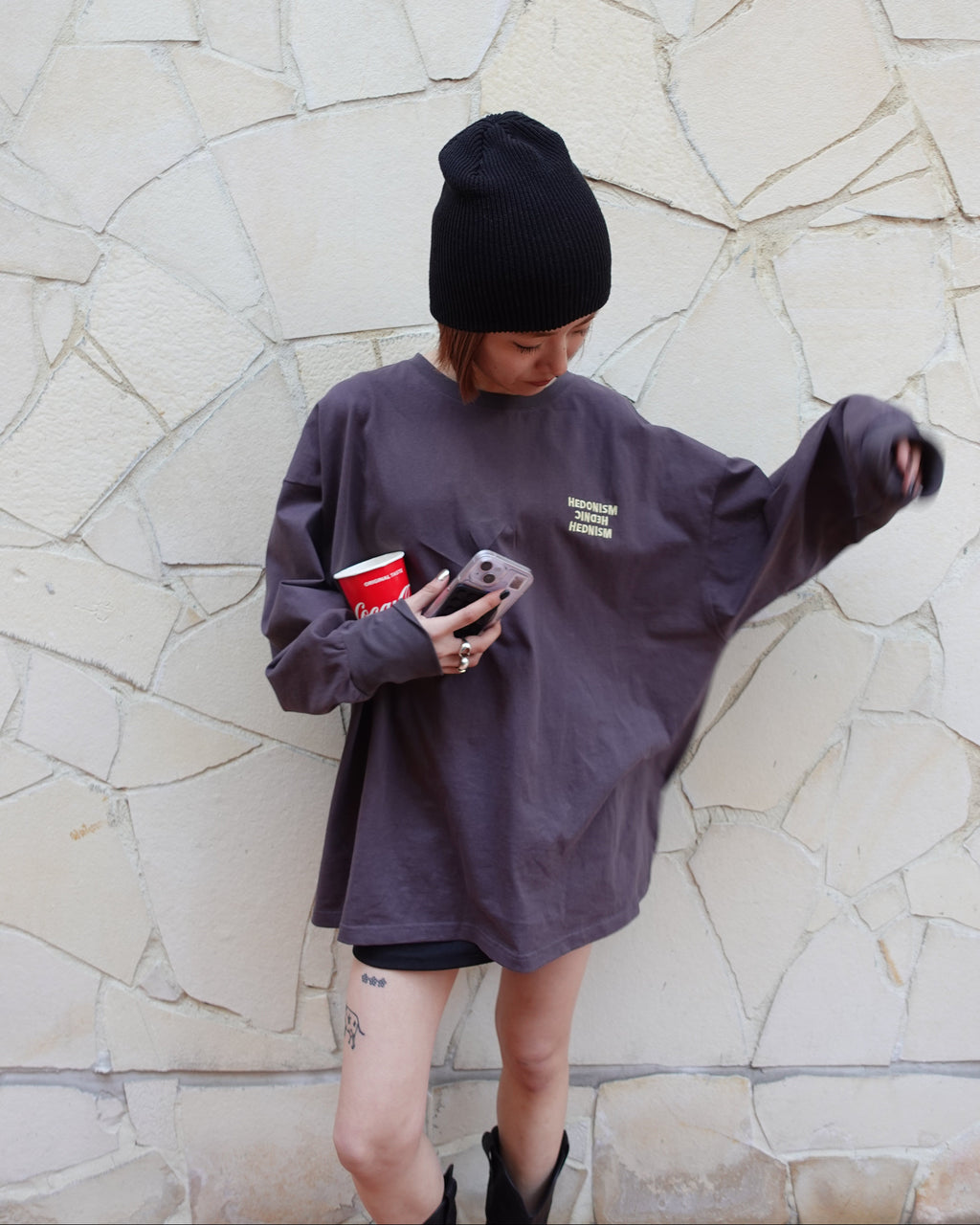 エンブロイダリールーズロンTee