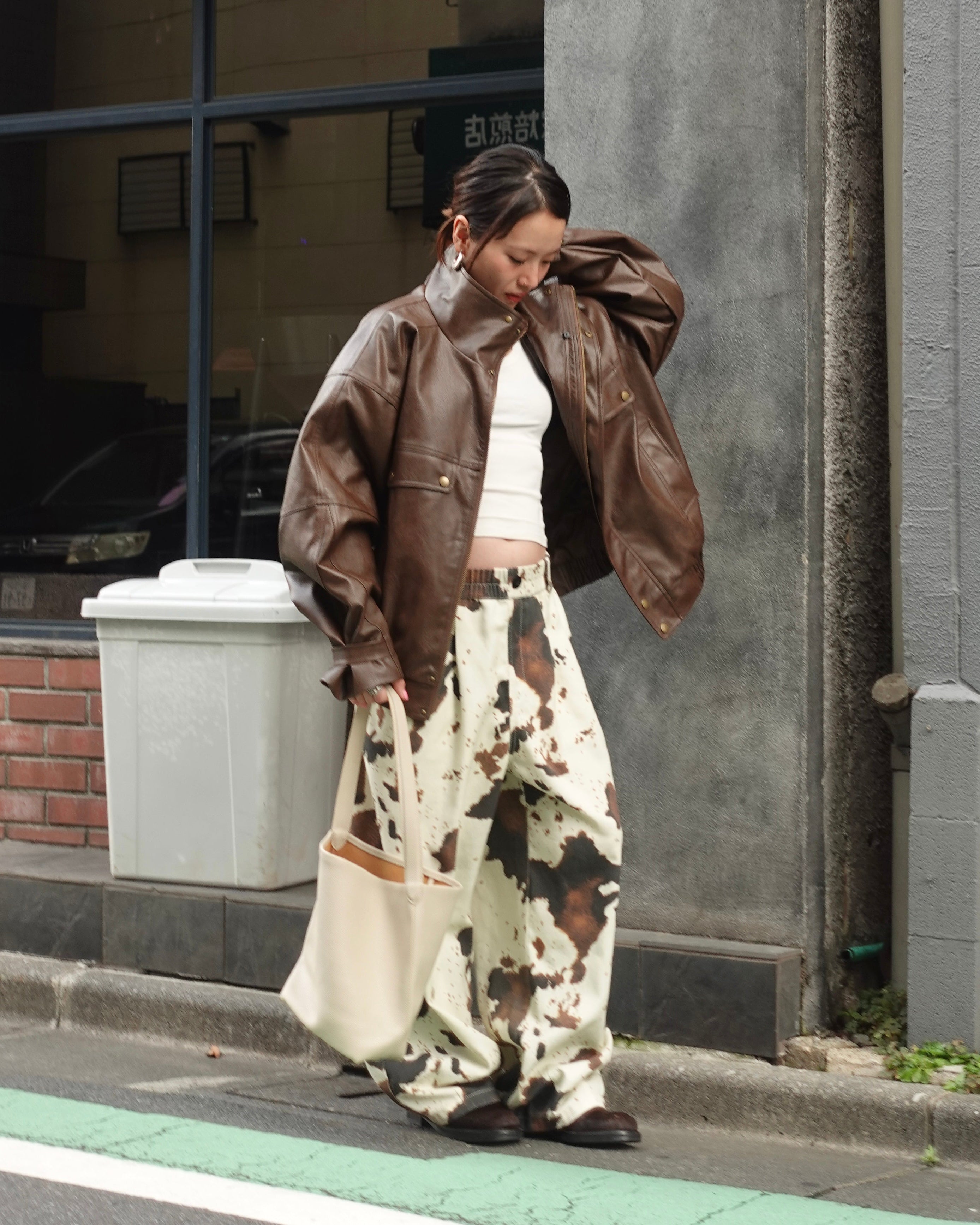 2way vintageレザーブルゾン