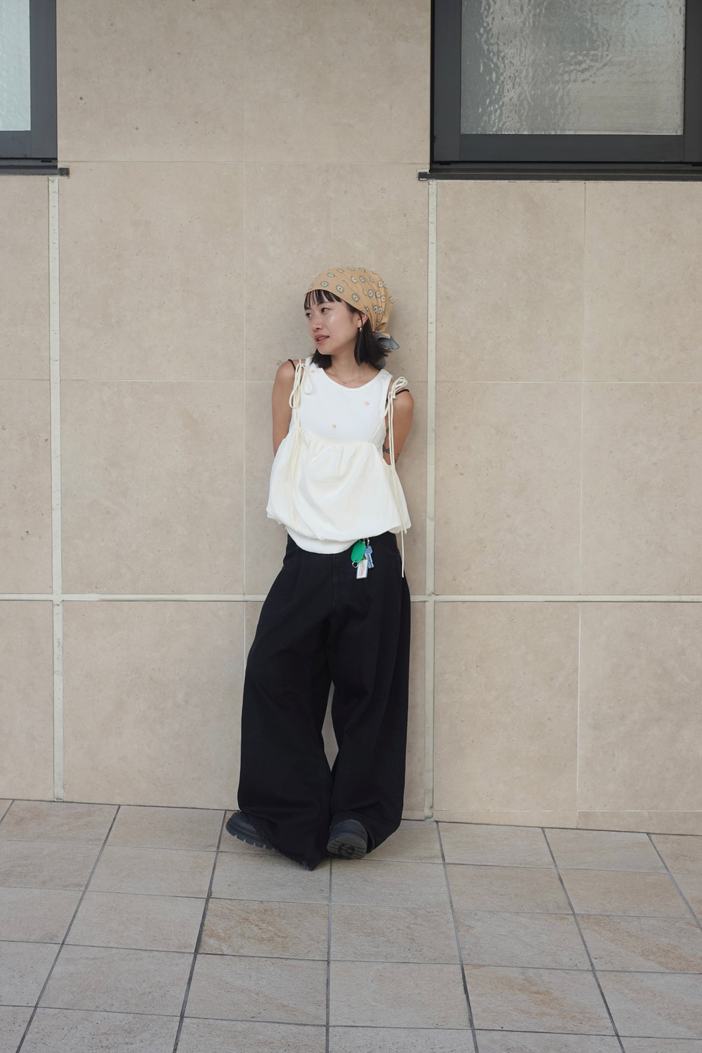 リボンストラップバルーンキャミ