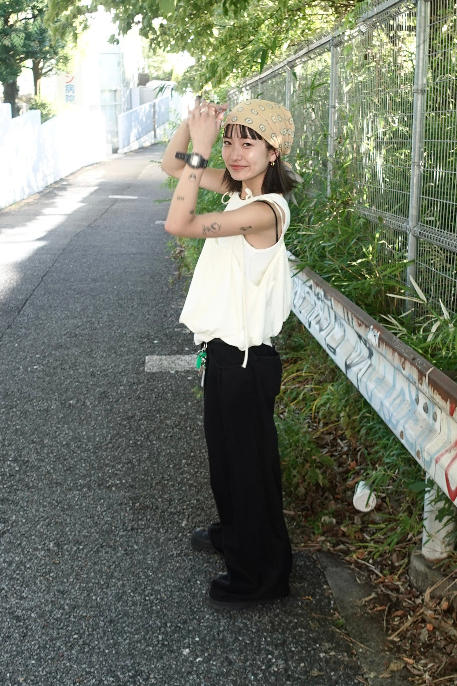 リボンストラップバルーンキャミ