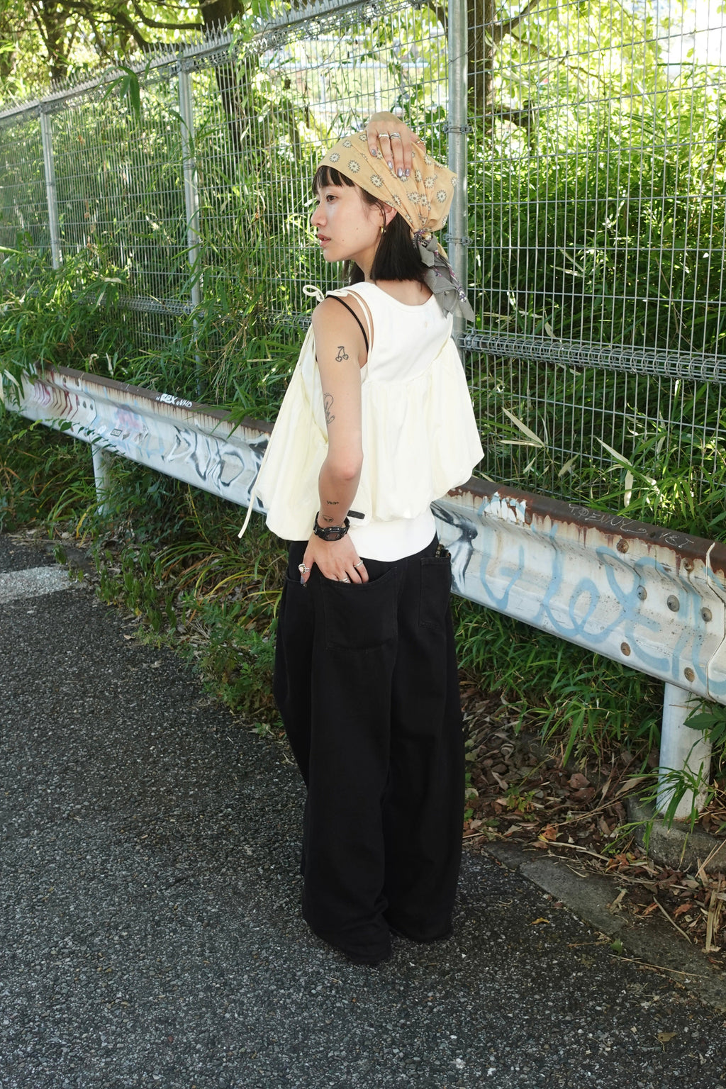 リボンストラップバルーンキャミ