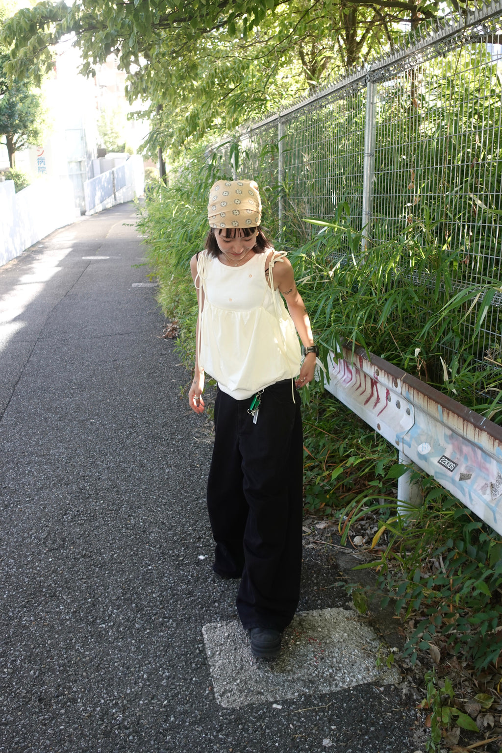 リボンストラップバルーンキャミ