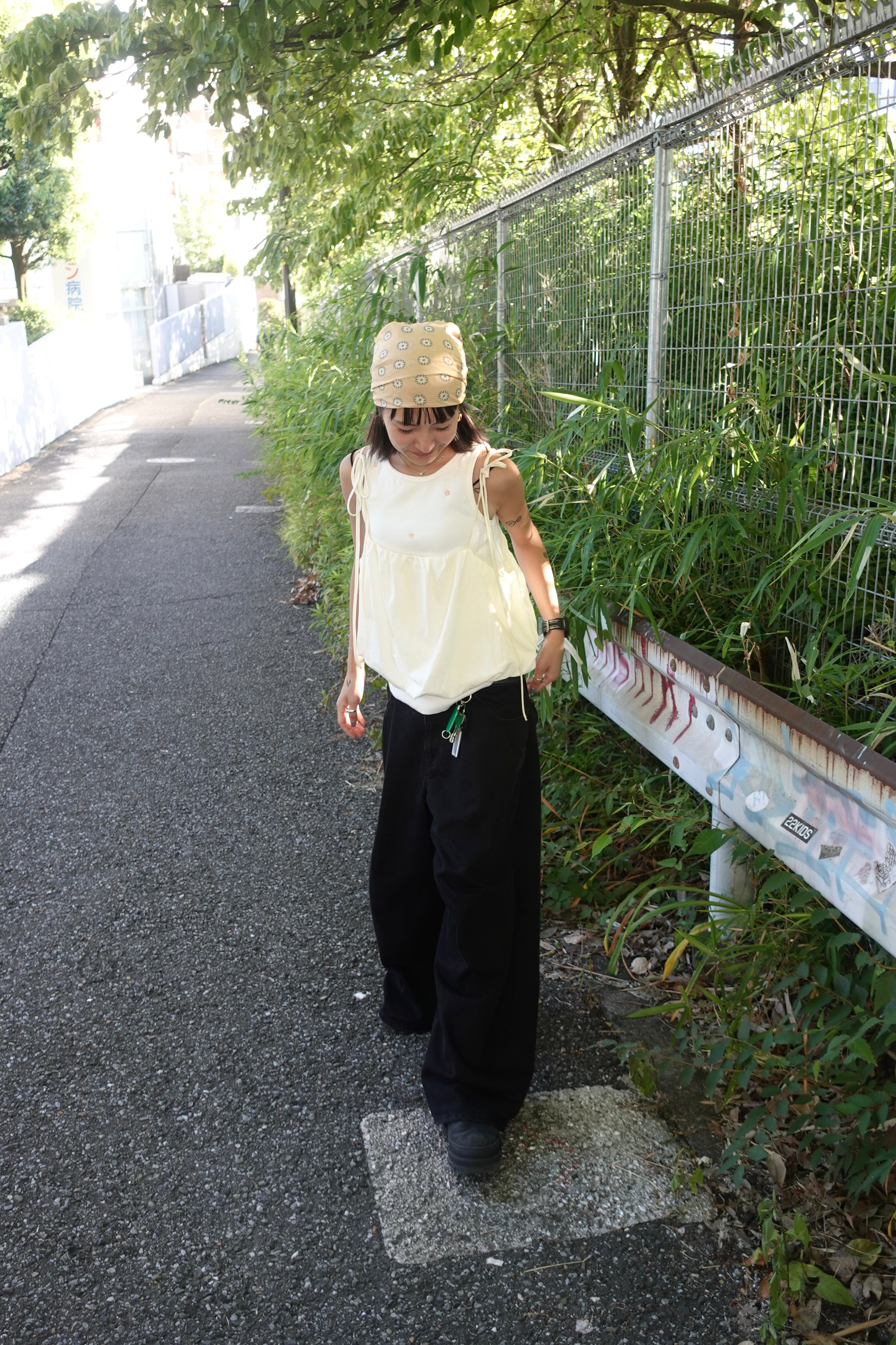 リボンストラップバルーンキャミ