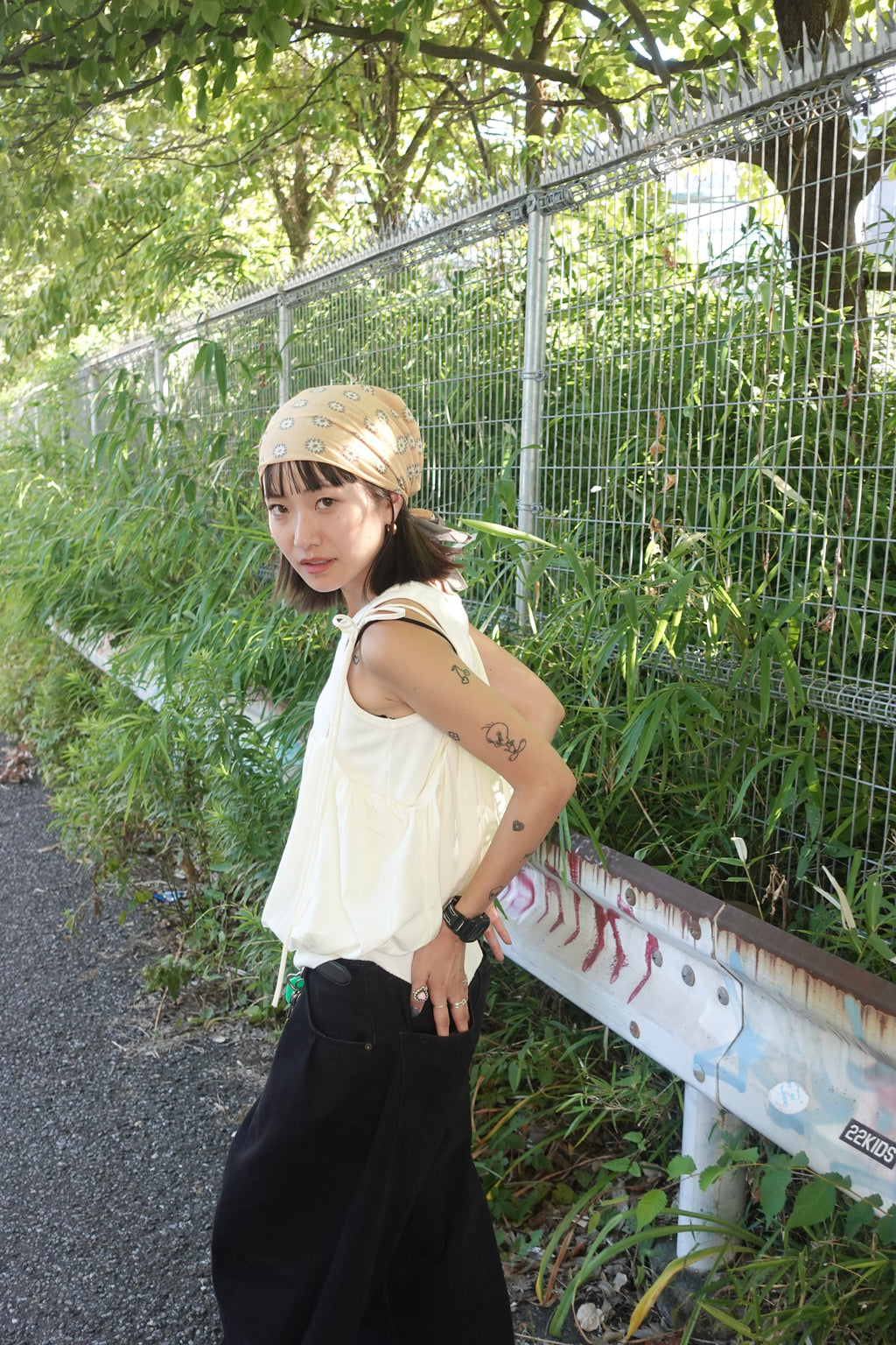 リボンストラップバルーンキャミ