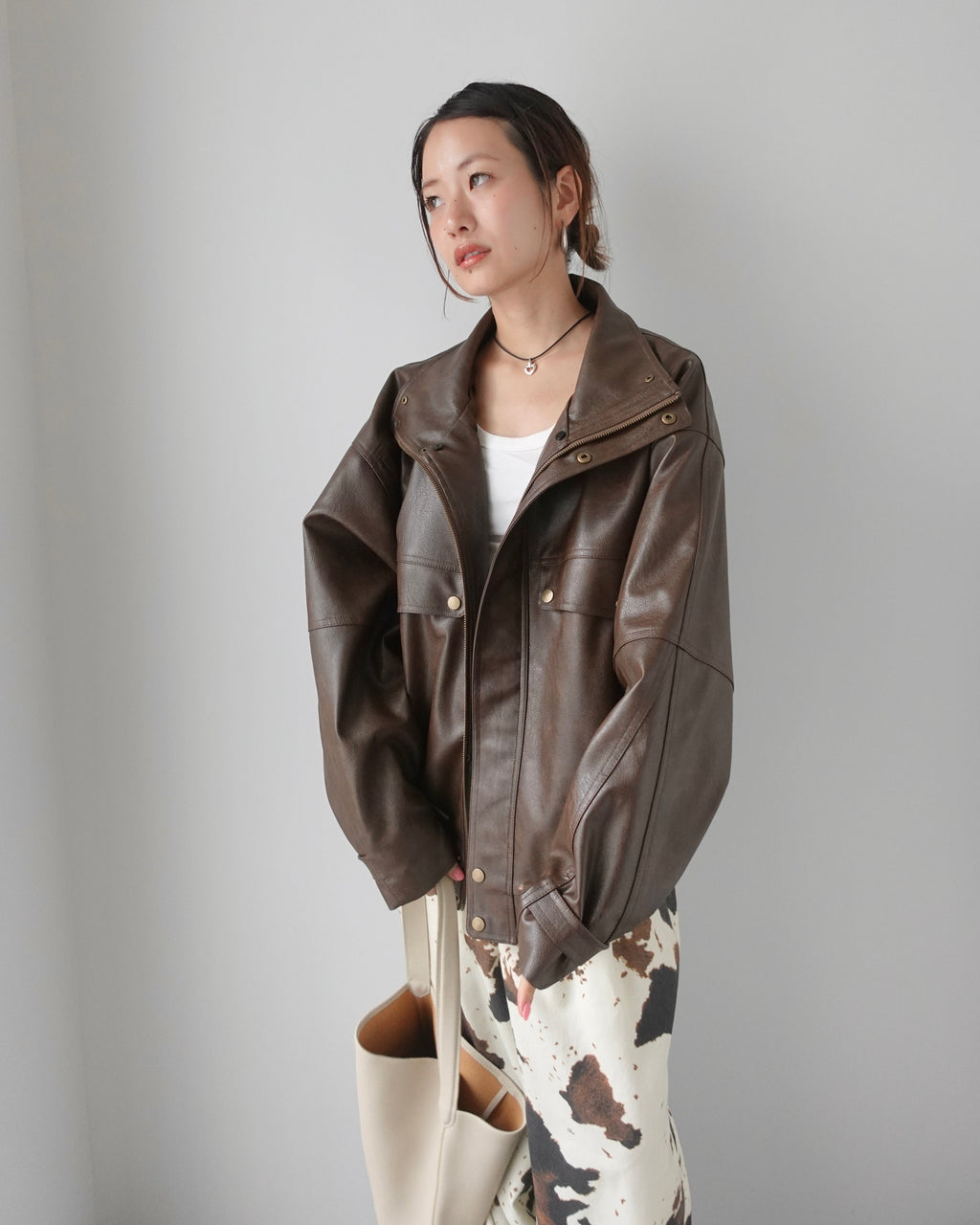 2way vintageレザーブルゾン