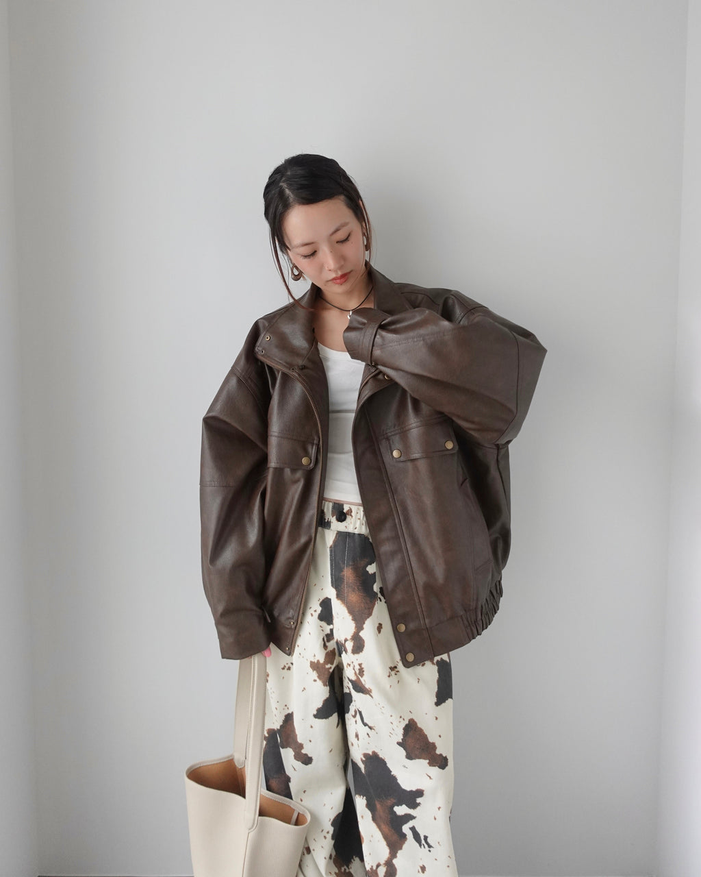 2way vintageレザーブルゾン