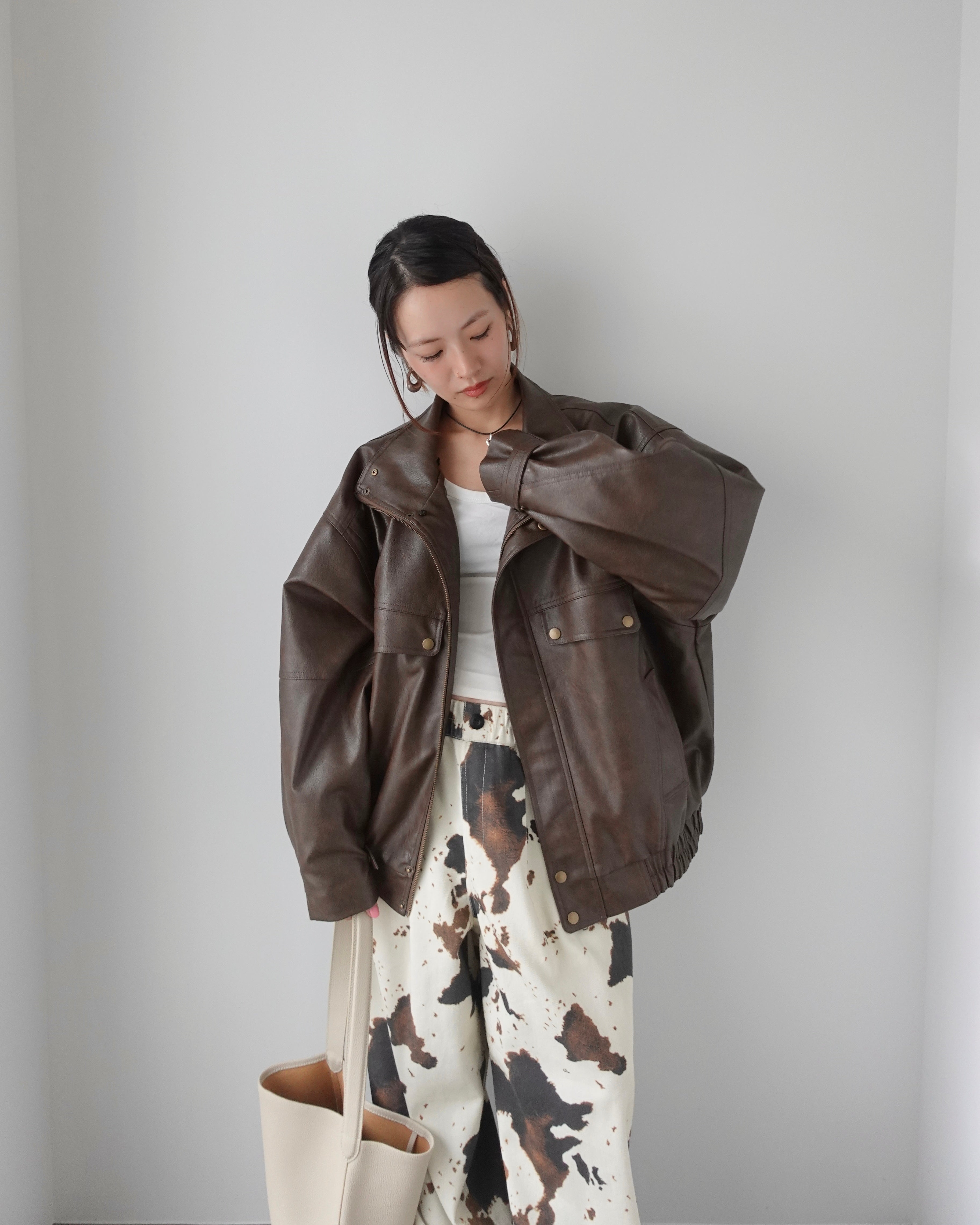 2way vintageレザーブルゾン
