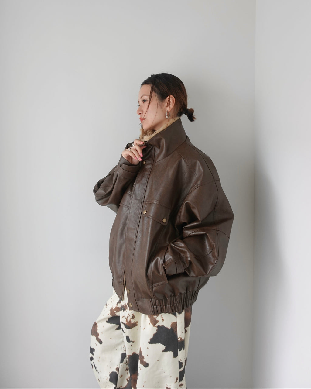 2way vintageレザーブルゾン