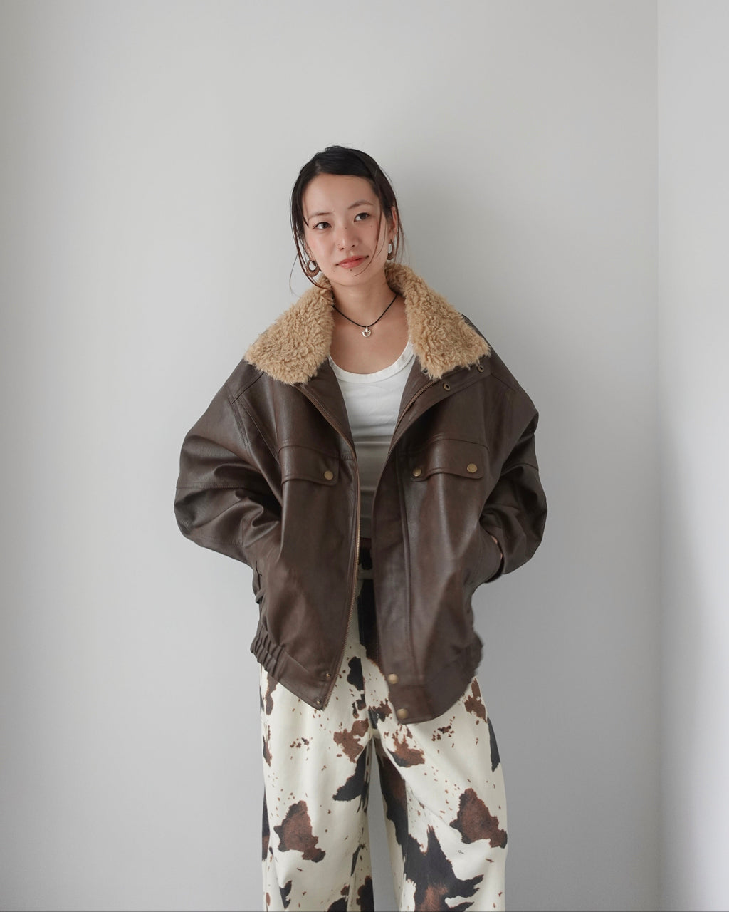2way vintageレザーブルゾン