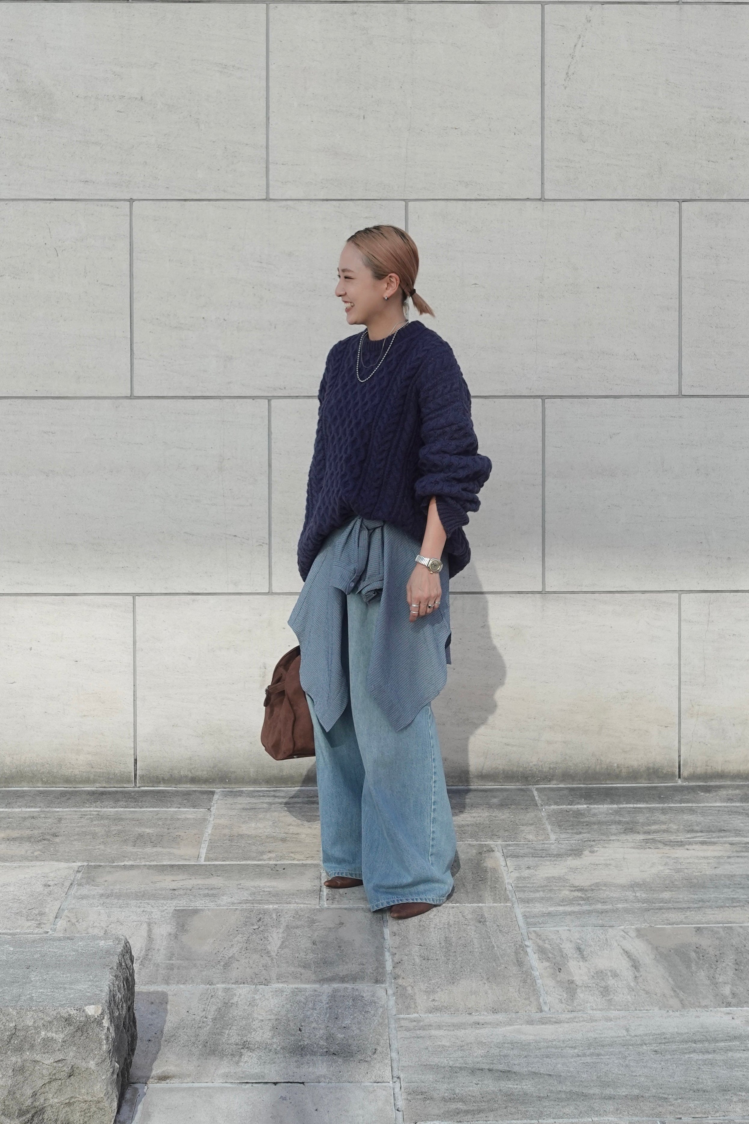 ケーブルオーバーニット