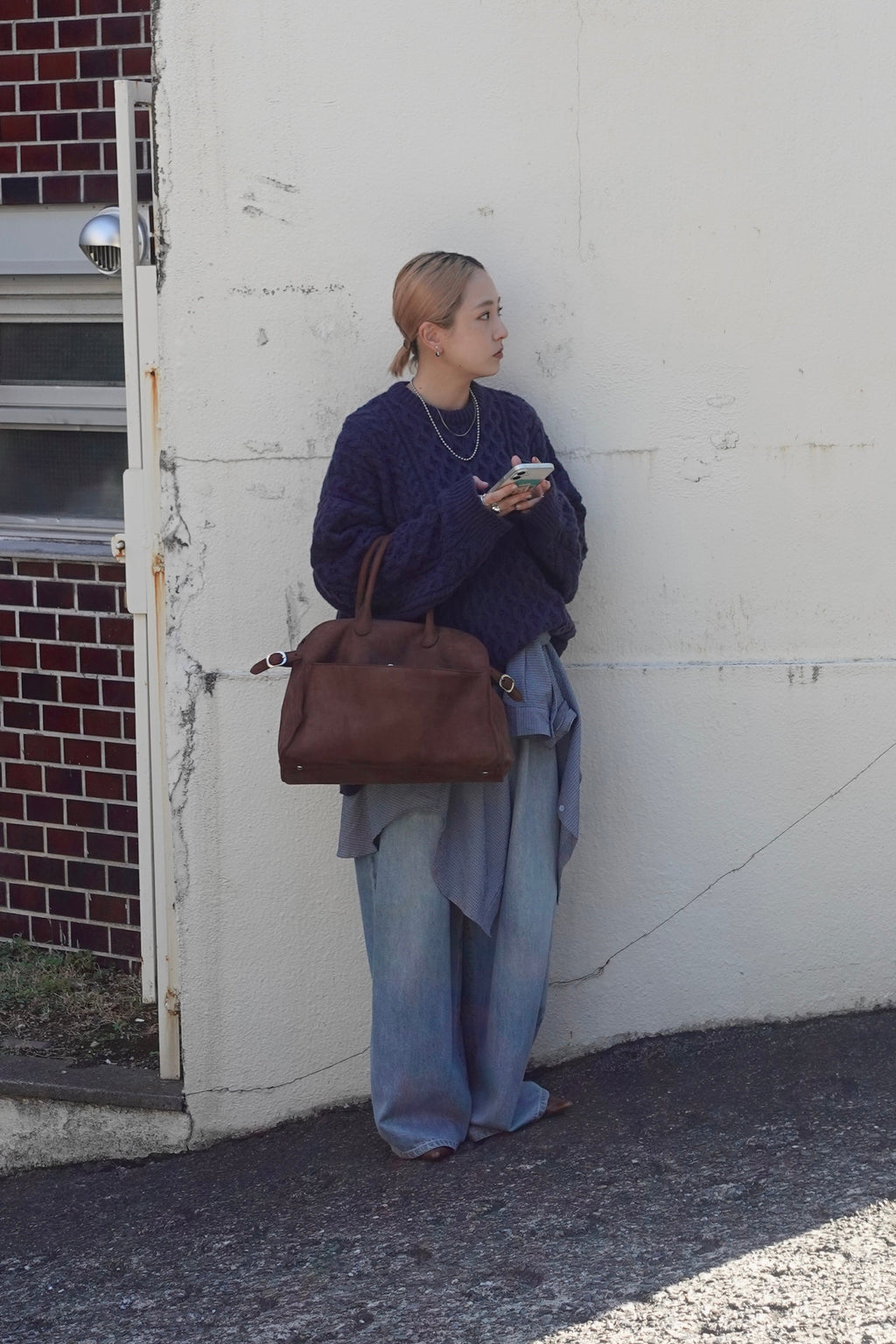 ケーブルオーバーニット