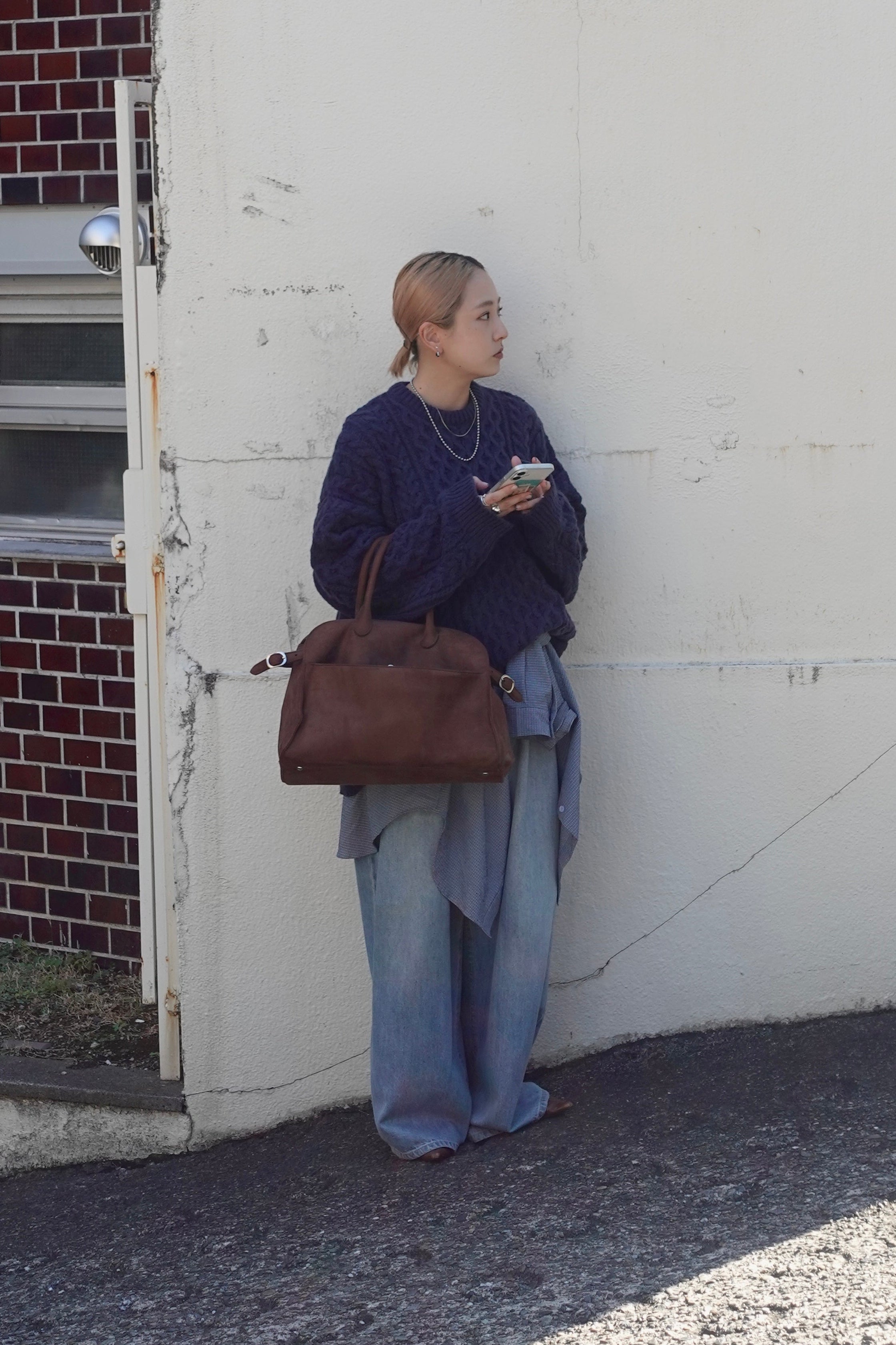 ケーブルオーバーニット