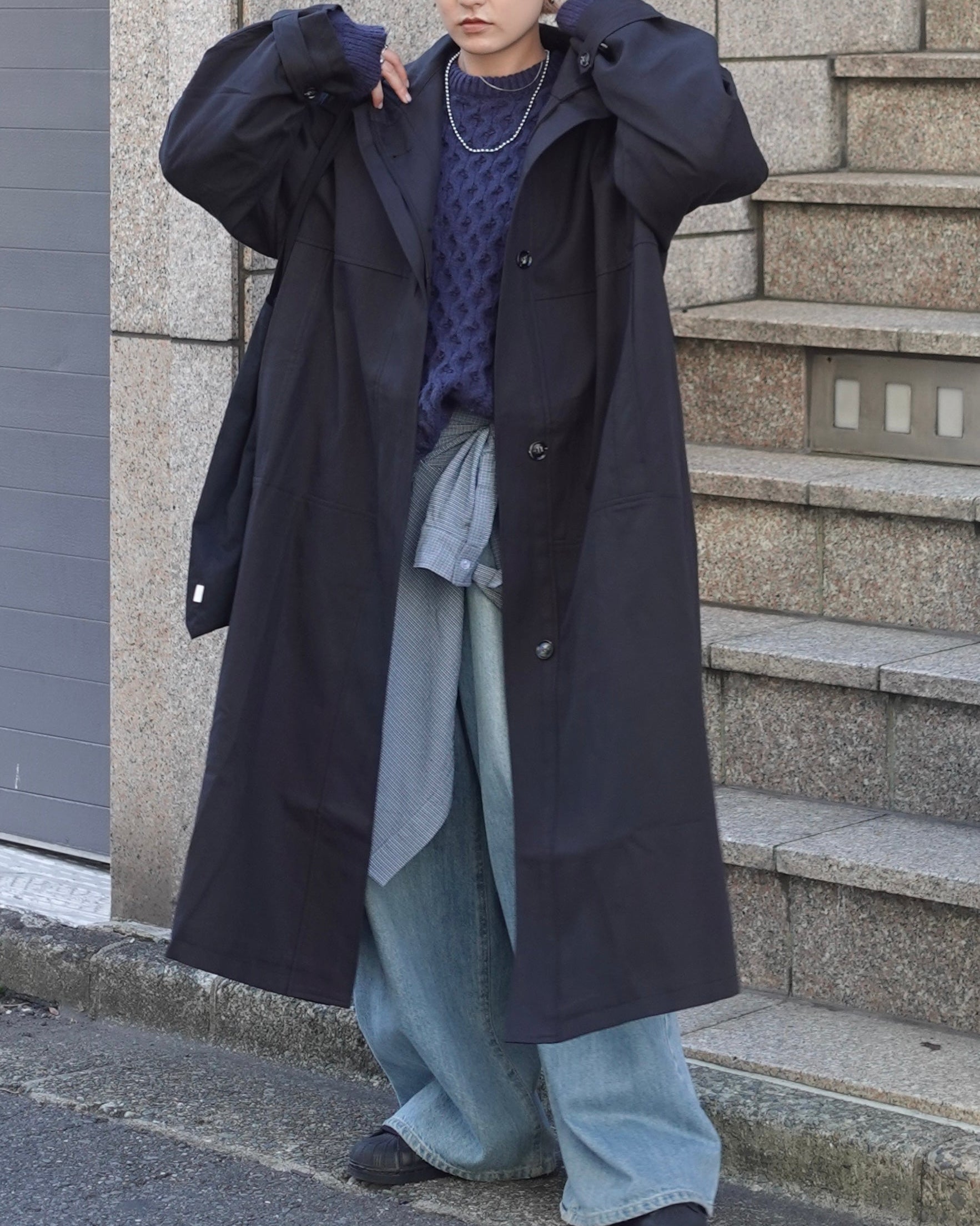 ケーブルオーバーニット