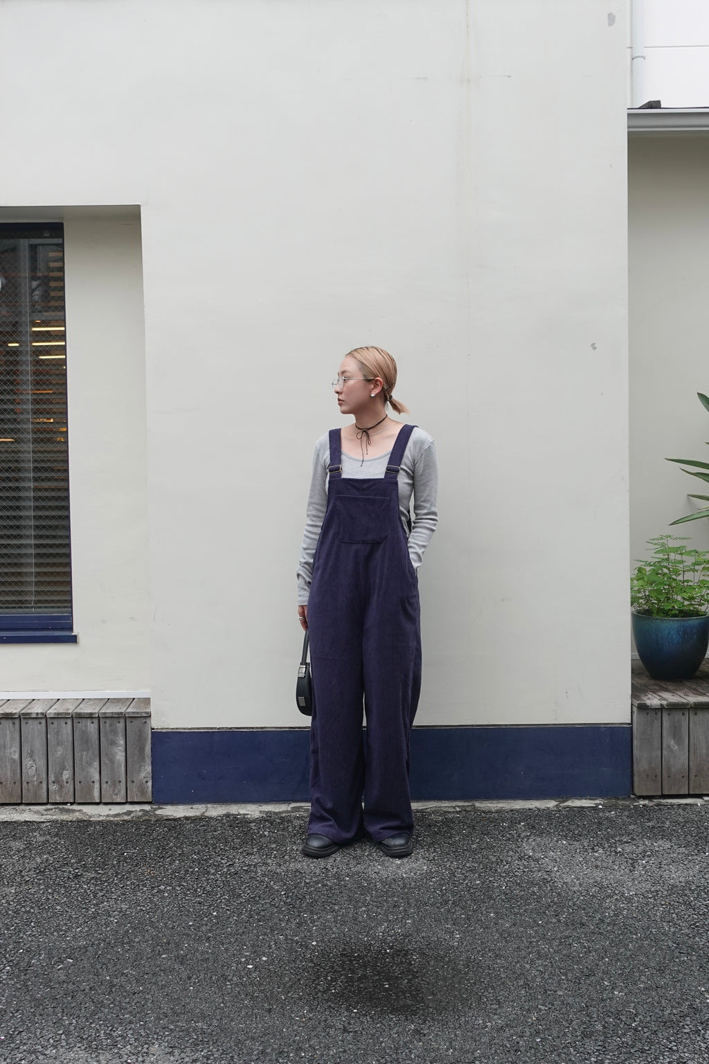 コーデュロイルーズサロペット