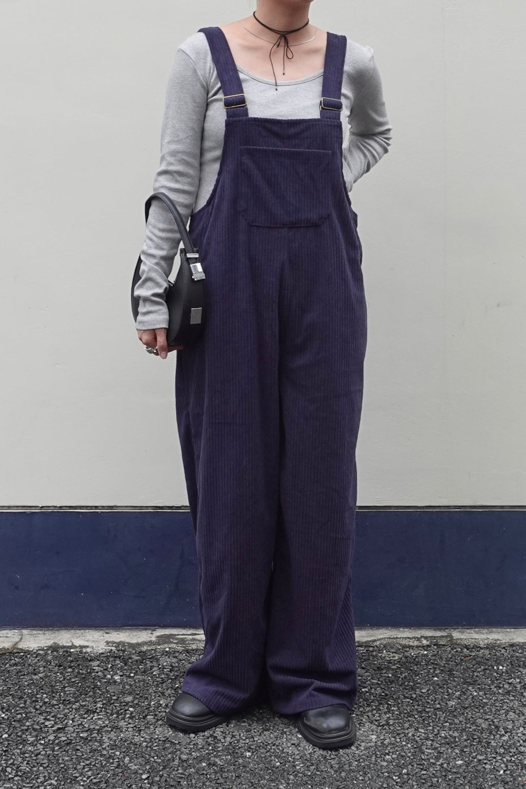 コーデュロイルーズサロペット