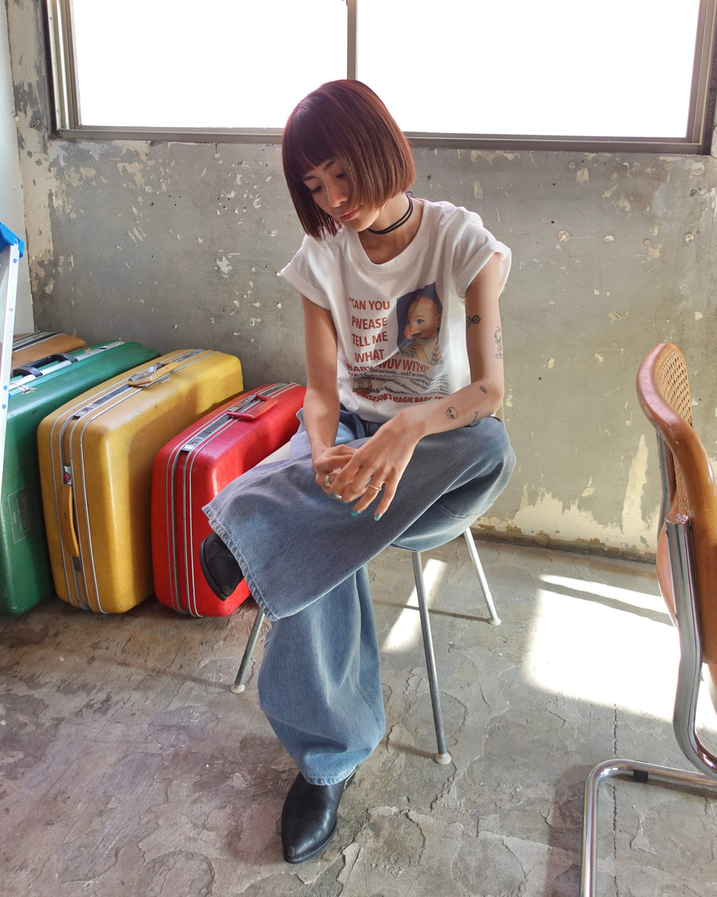 vintageウオッシュTee