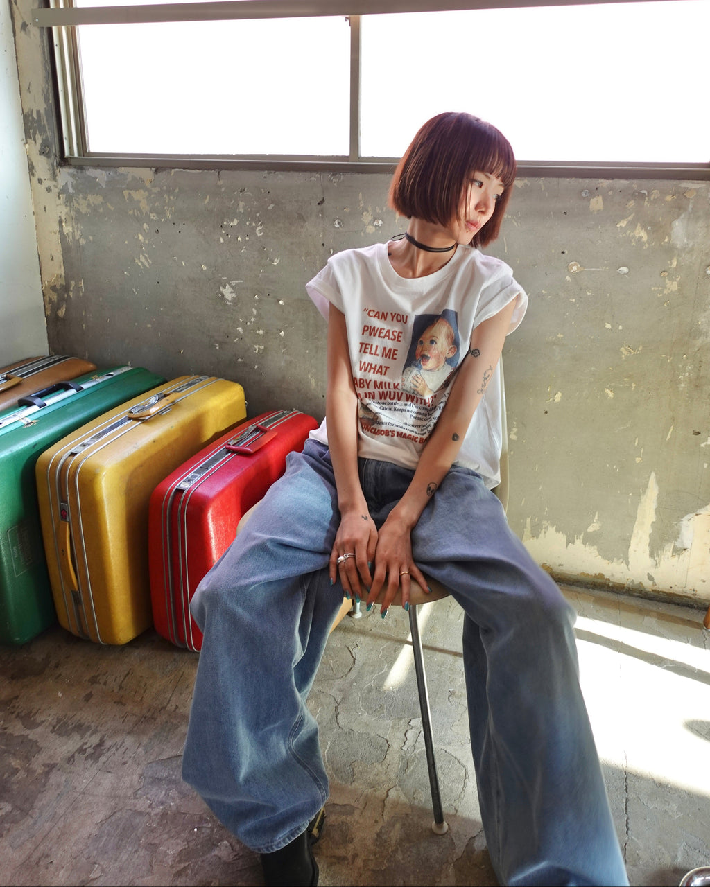 vintageウオッシュTee