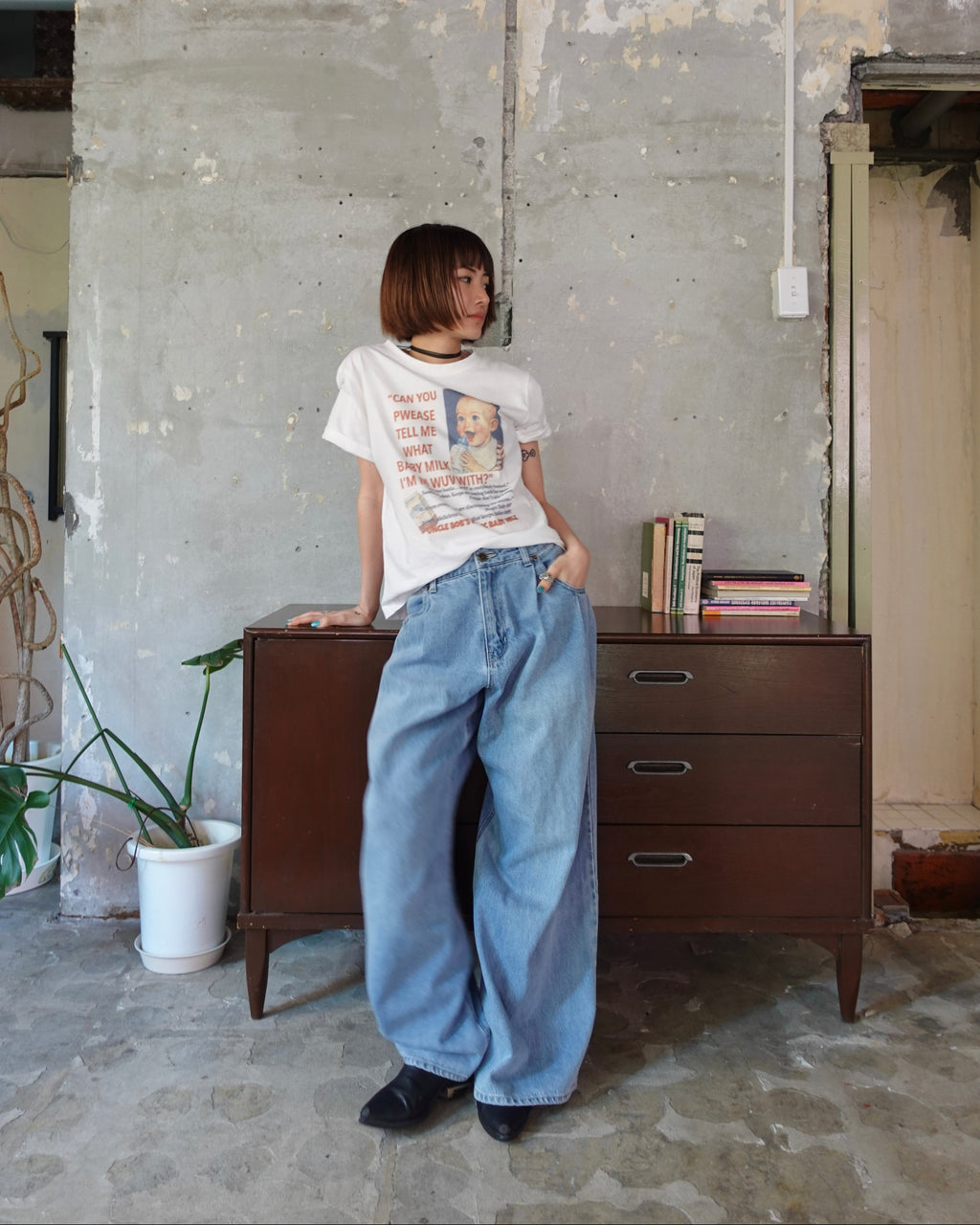 vintageウオッシュTee