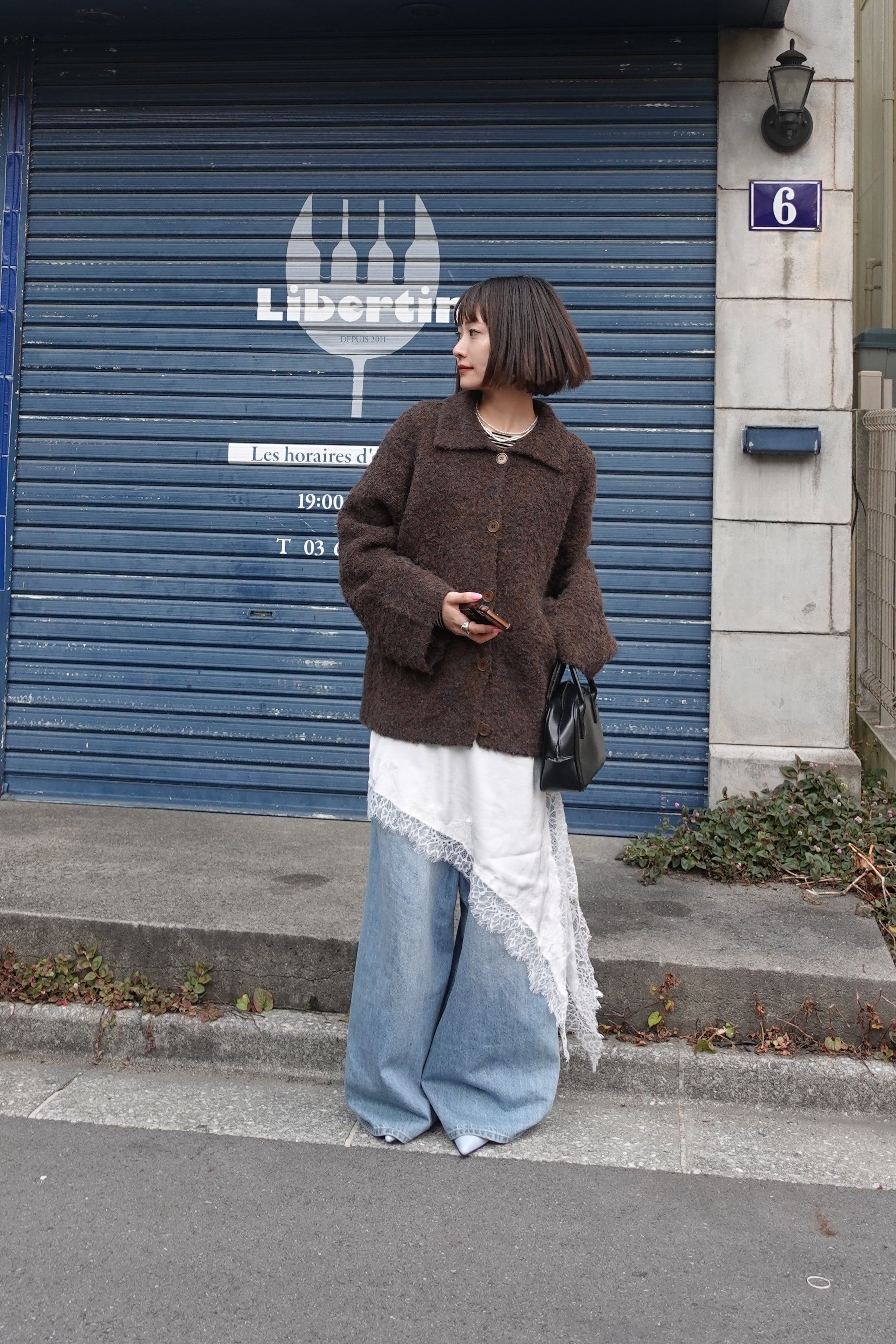 ブークレニットシャツカーデ