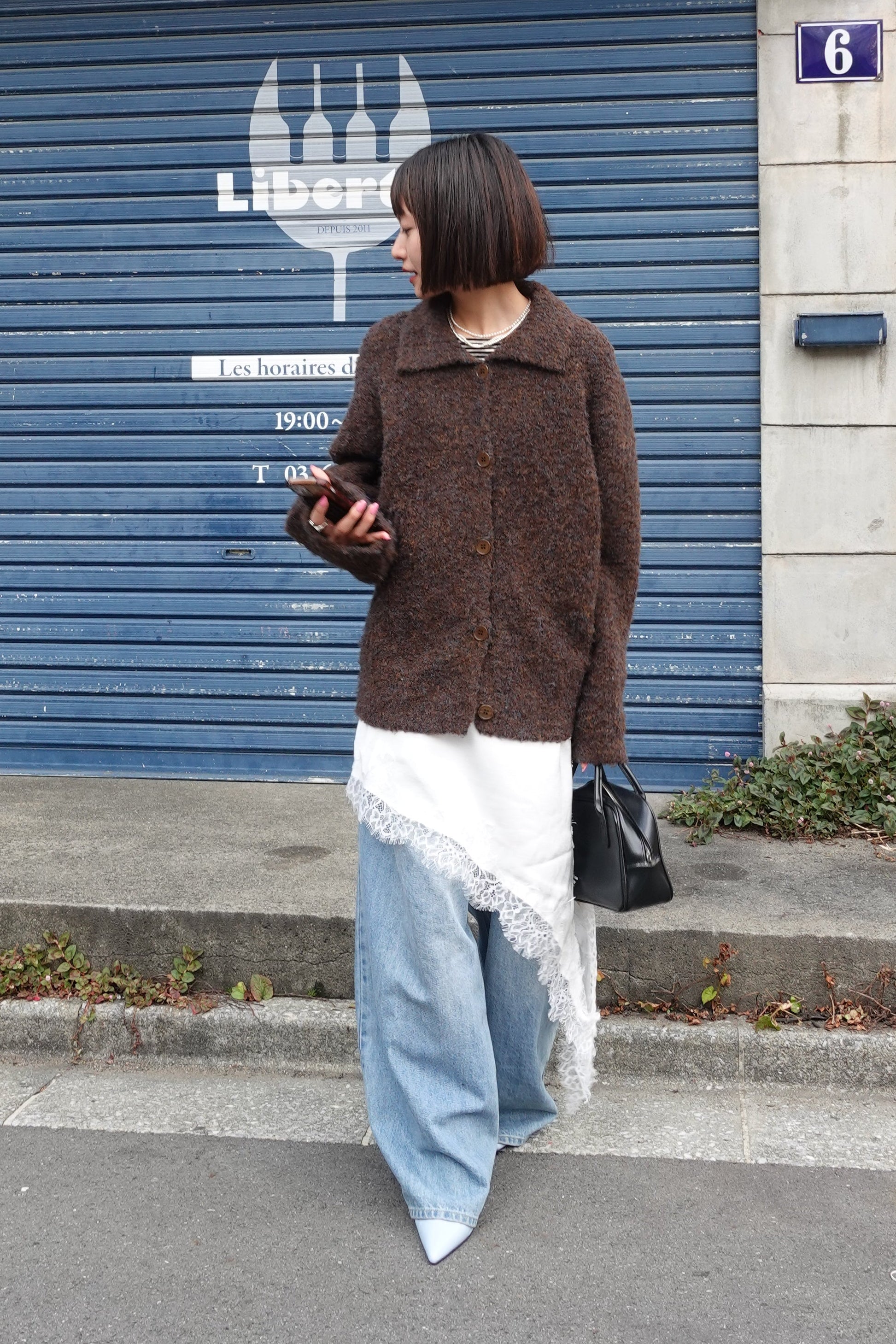 ブークレニットシャツカーデ