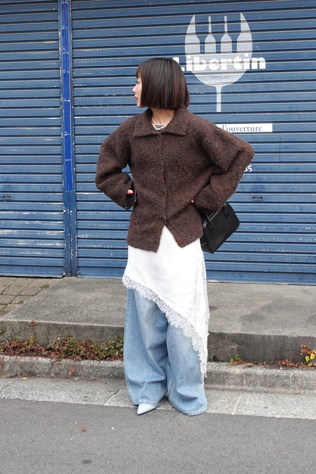 ブークレニットシャツカーデ