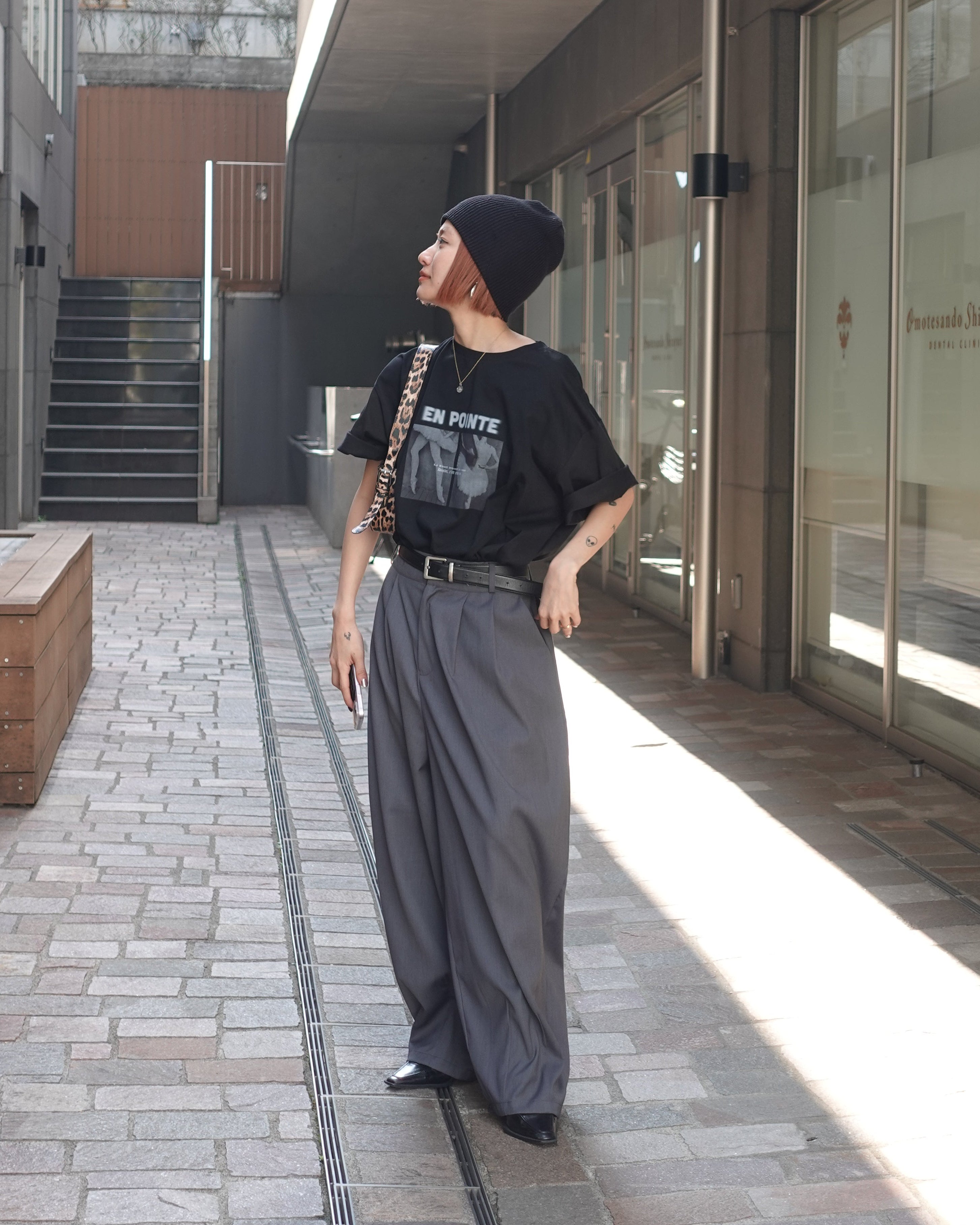 ワイドスラックスパンツ