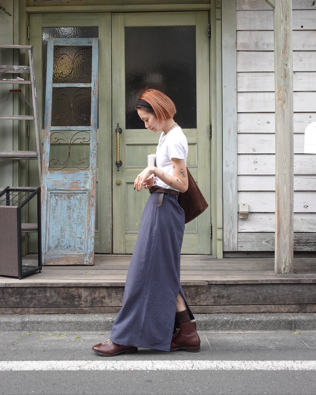 レトロチェックフィットスカート