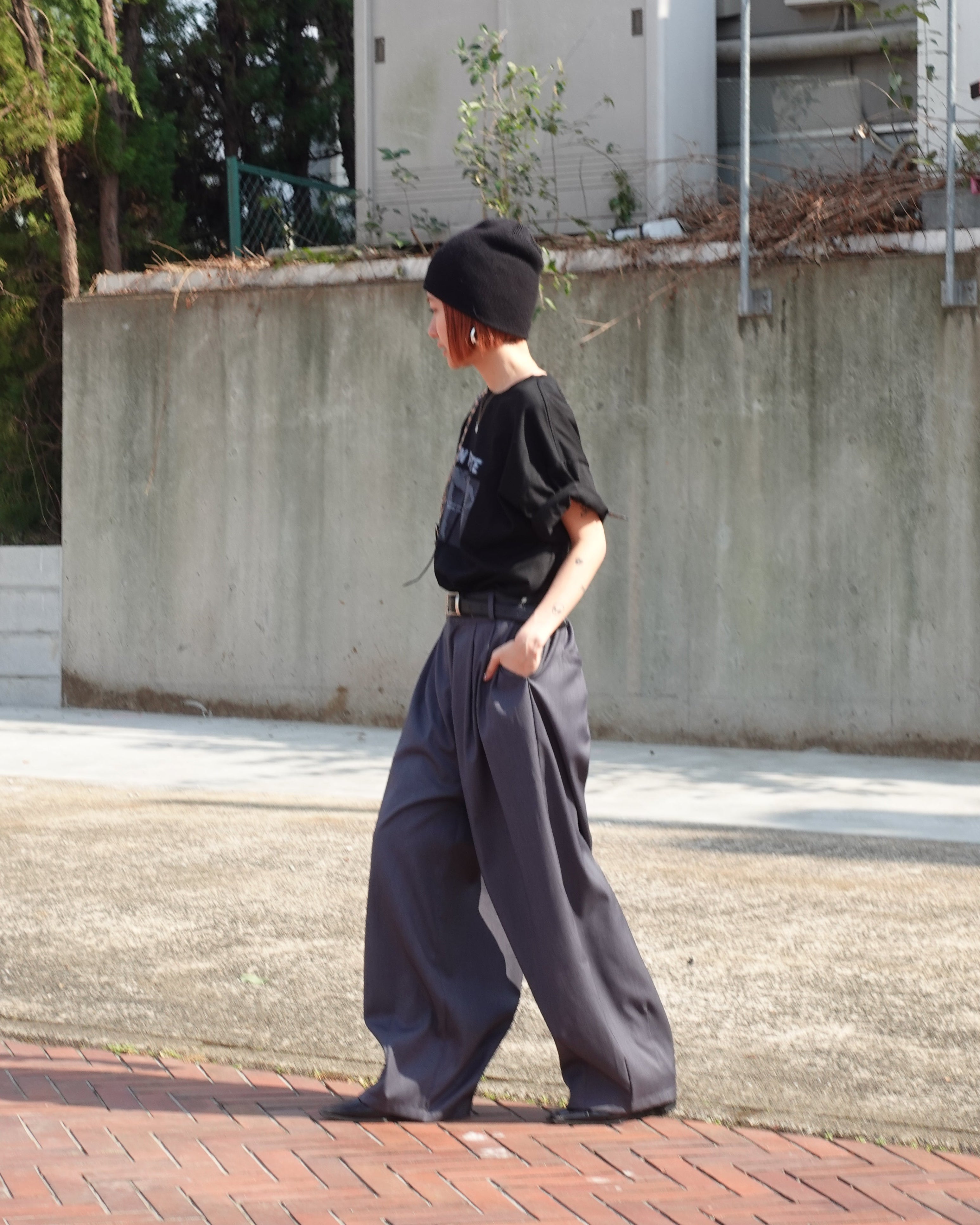 ワイドスラックスパンツ