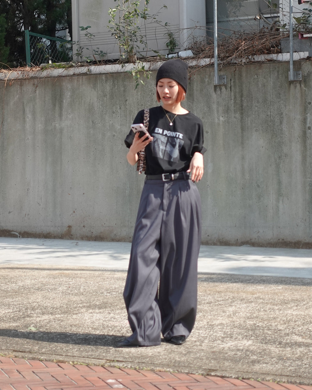 ワイドスラックスパンツ