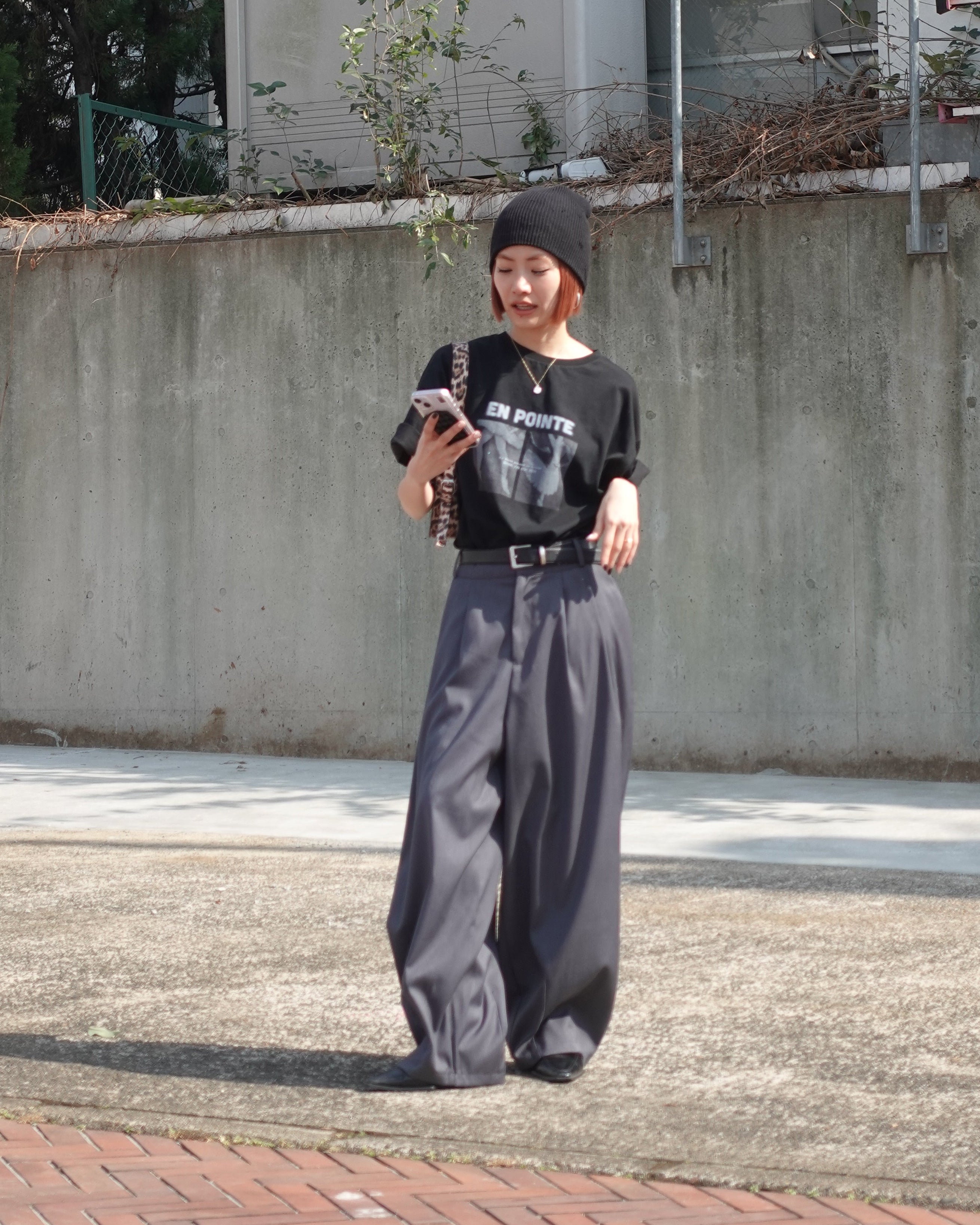 ワイドスラックスパンツ