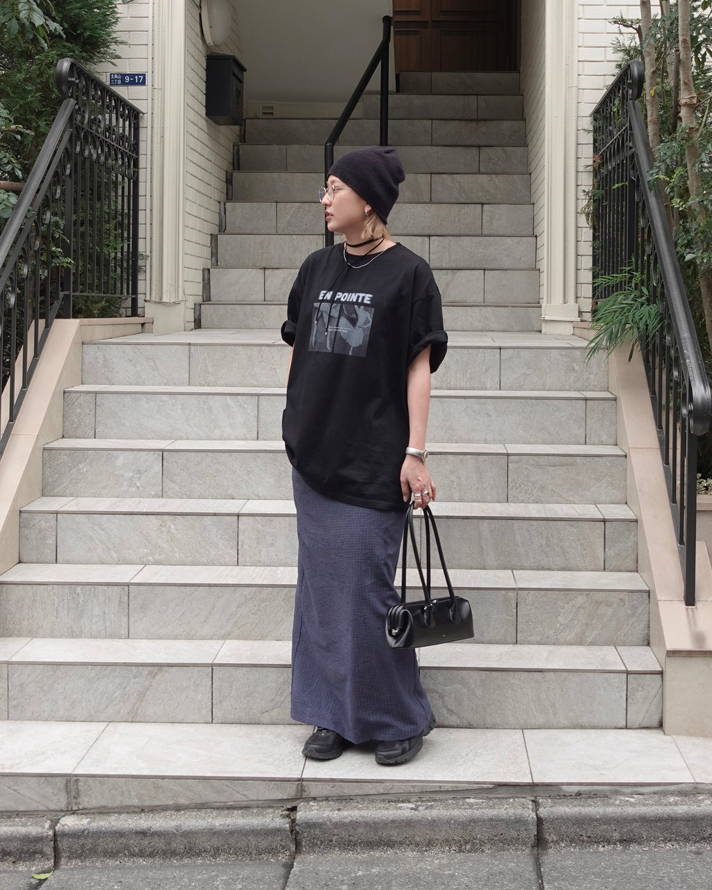 レトロチェックフィットスカート