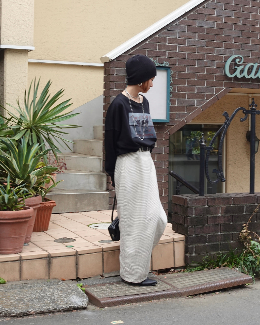 レトロチェックフィットスカート