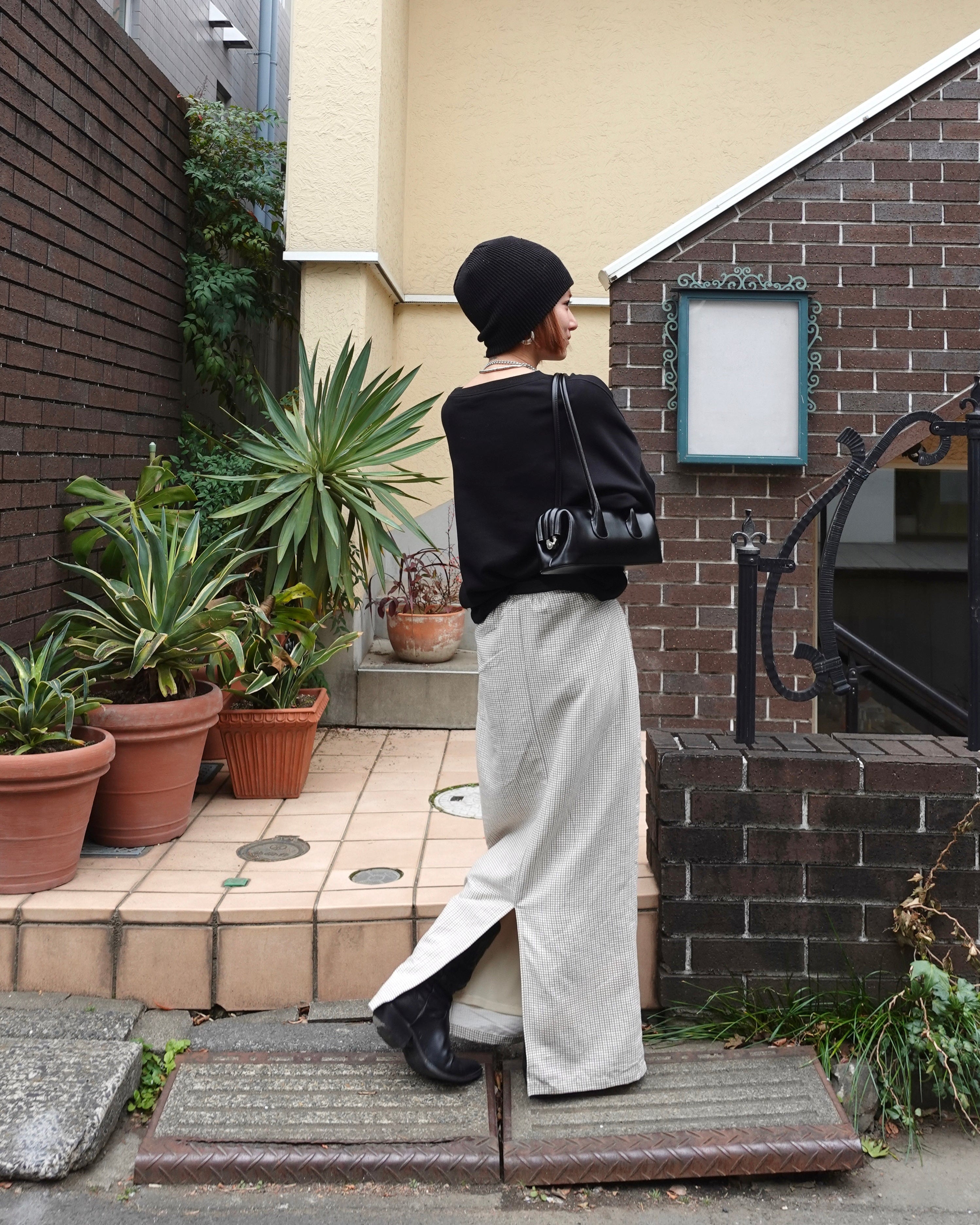 レトロチェックフィットスカート