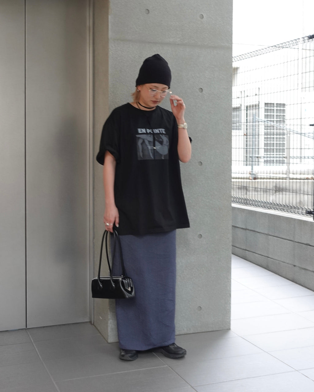 レトロチェックフィットスカート