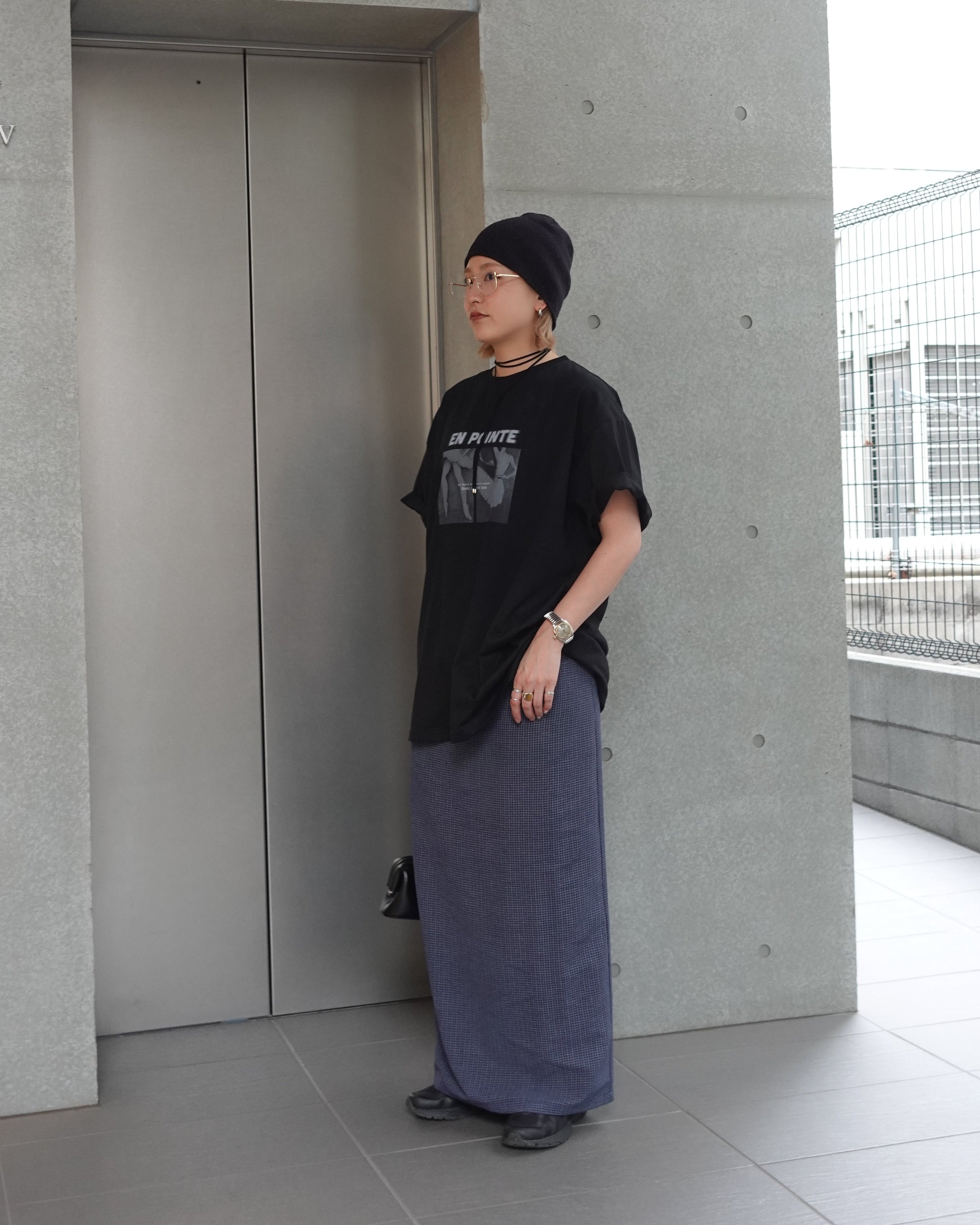 レトロチェックフィットスカート