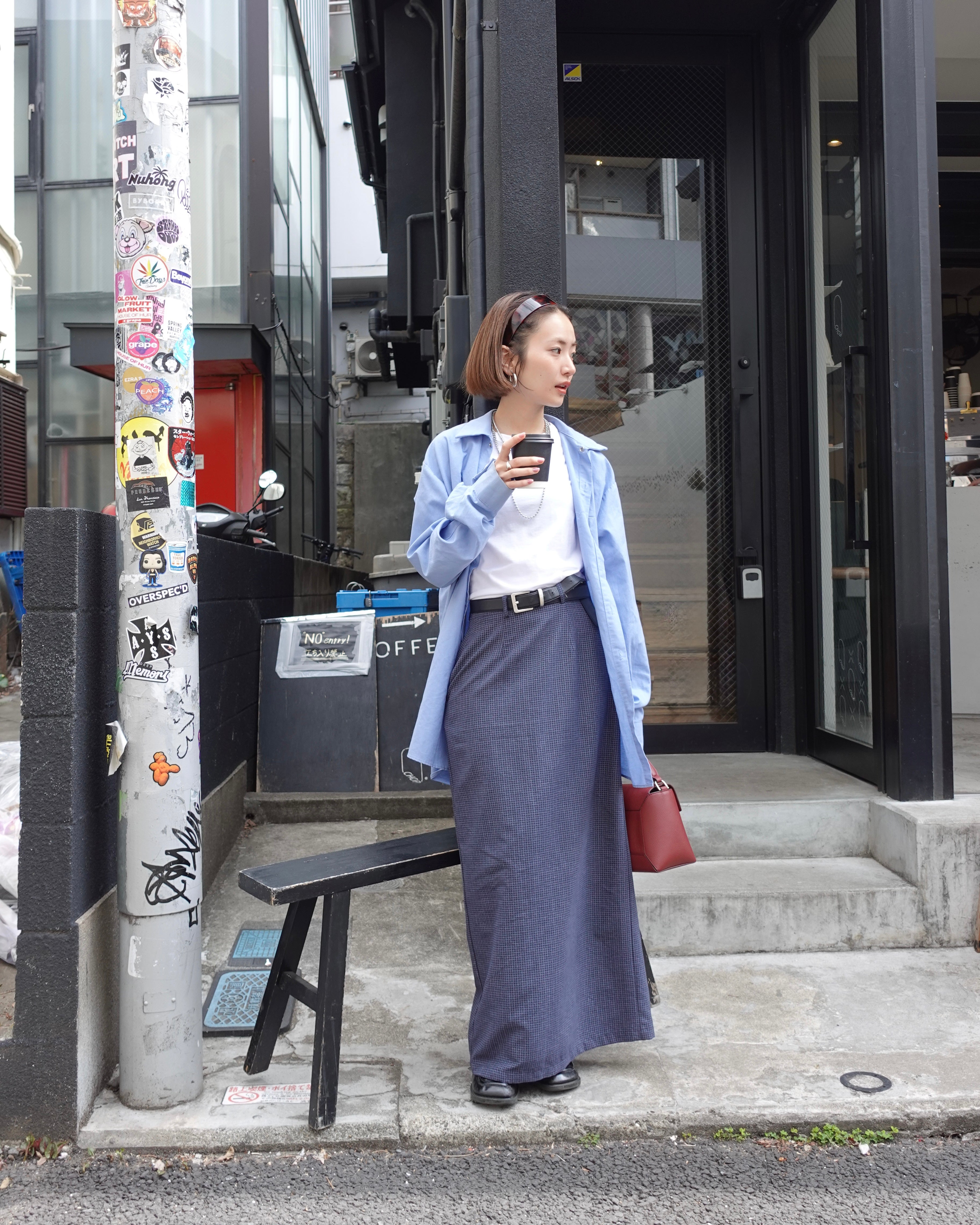 レトロチェックフィットスカート