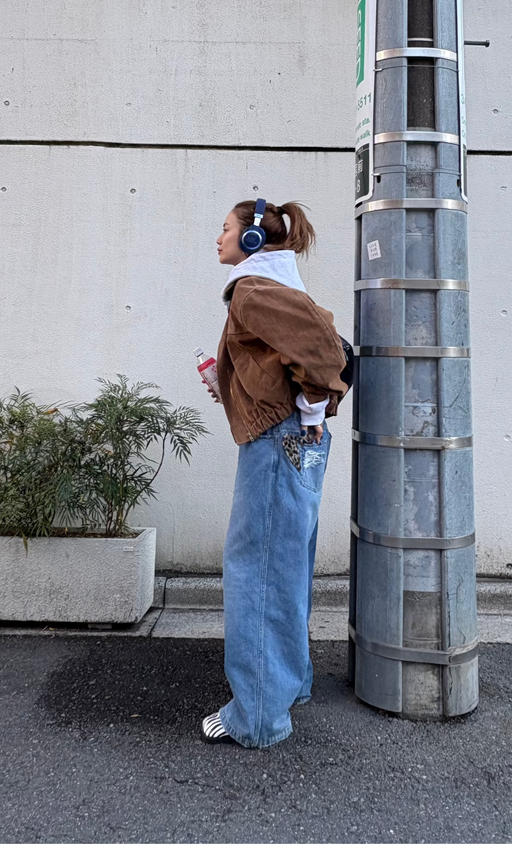 レオパードパッチボーイズデニム