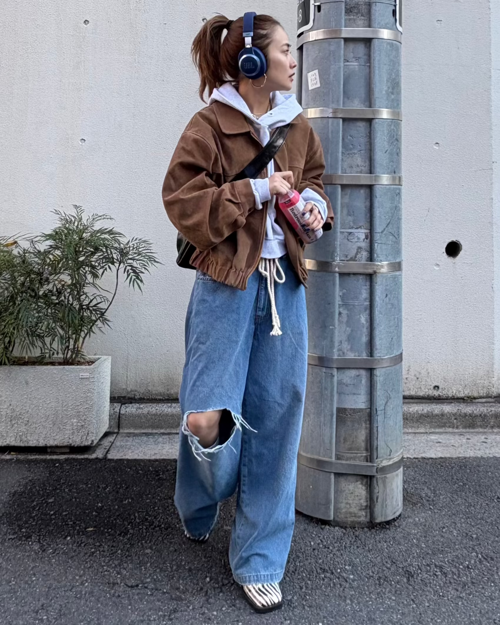 レオパードパッチボーイズデニム