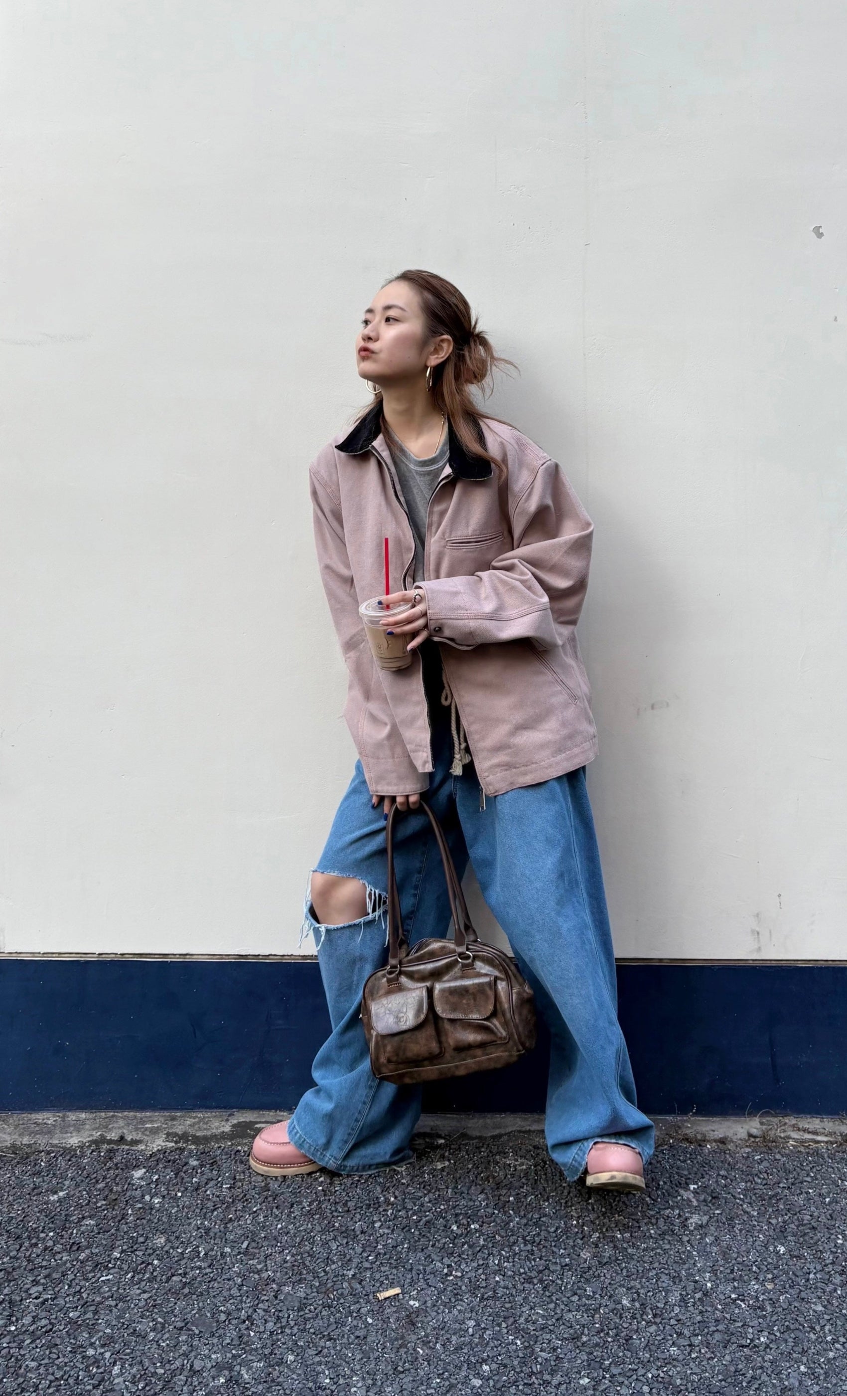 バイカラールーズブルゾン