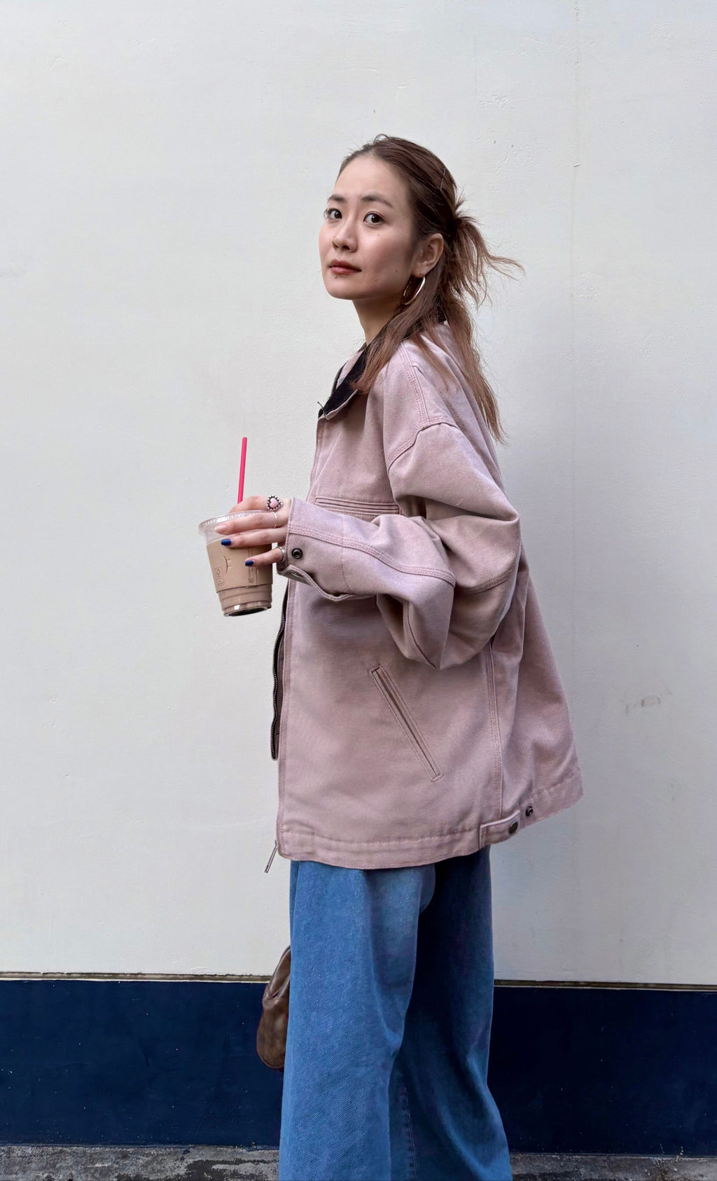 バイカラールーズブルゾン