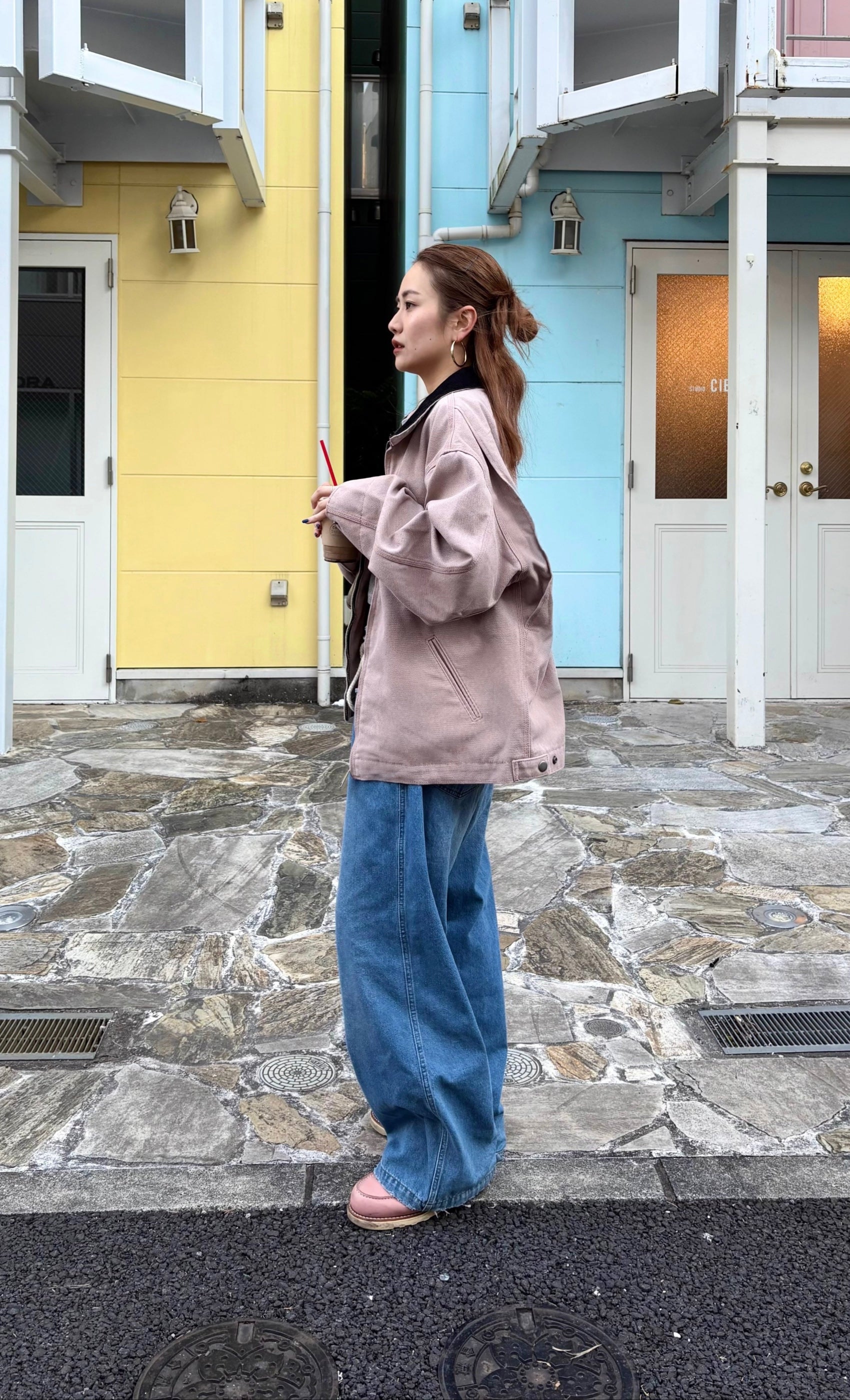 バイカラールーズブルゾン