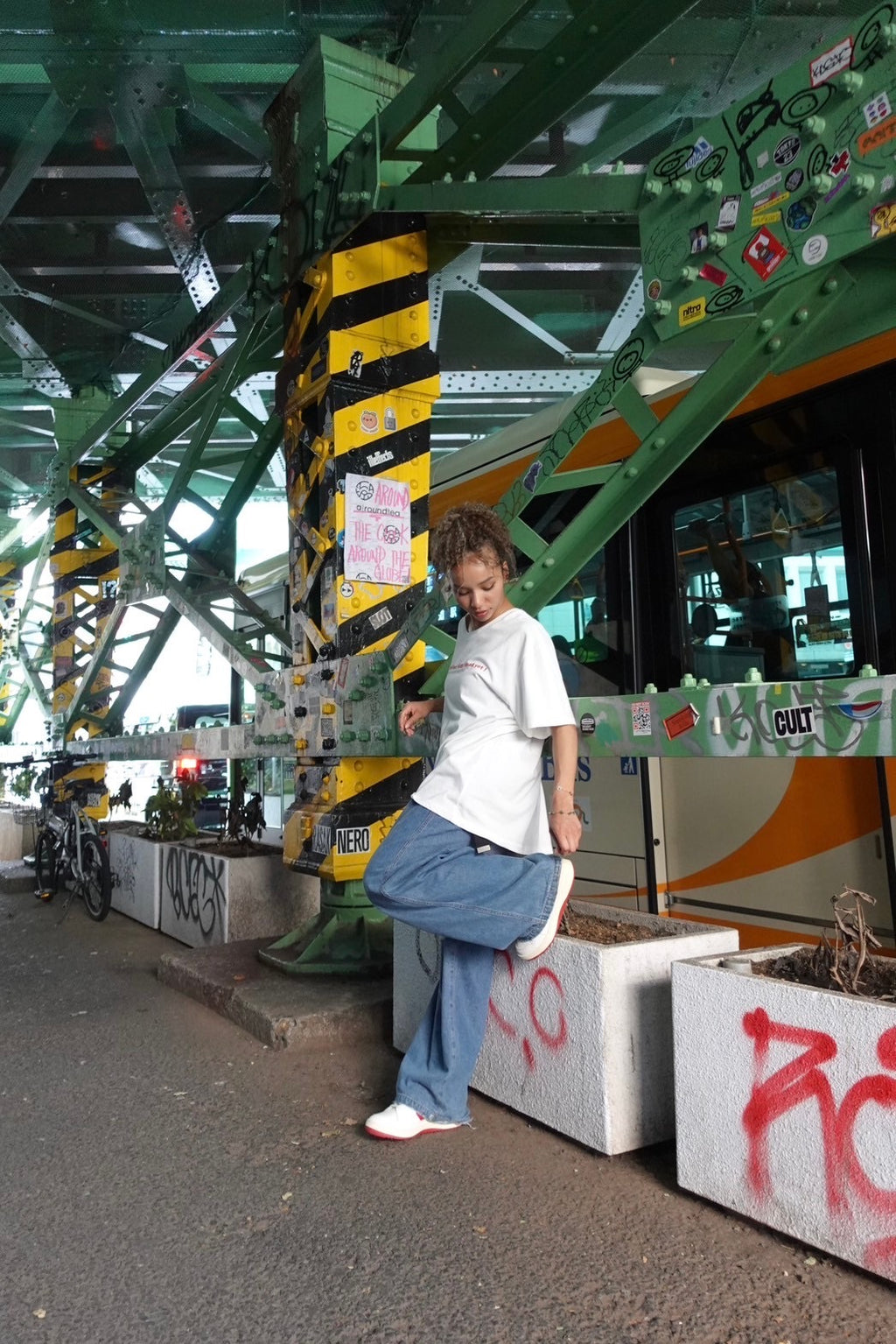 レオパードパッチボーイズデニム