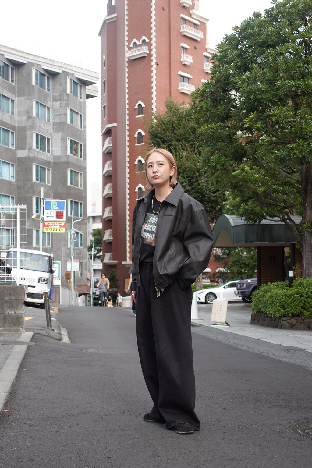 Vintageレザーブルゾン