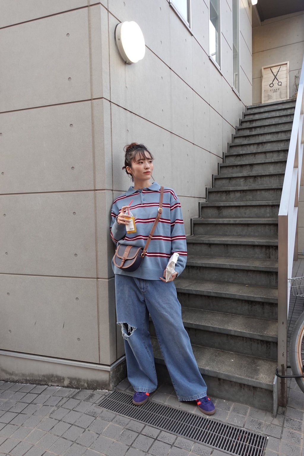 レオパードパッチボーイズデニム