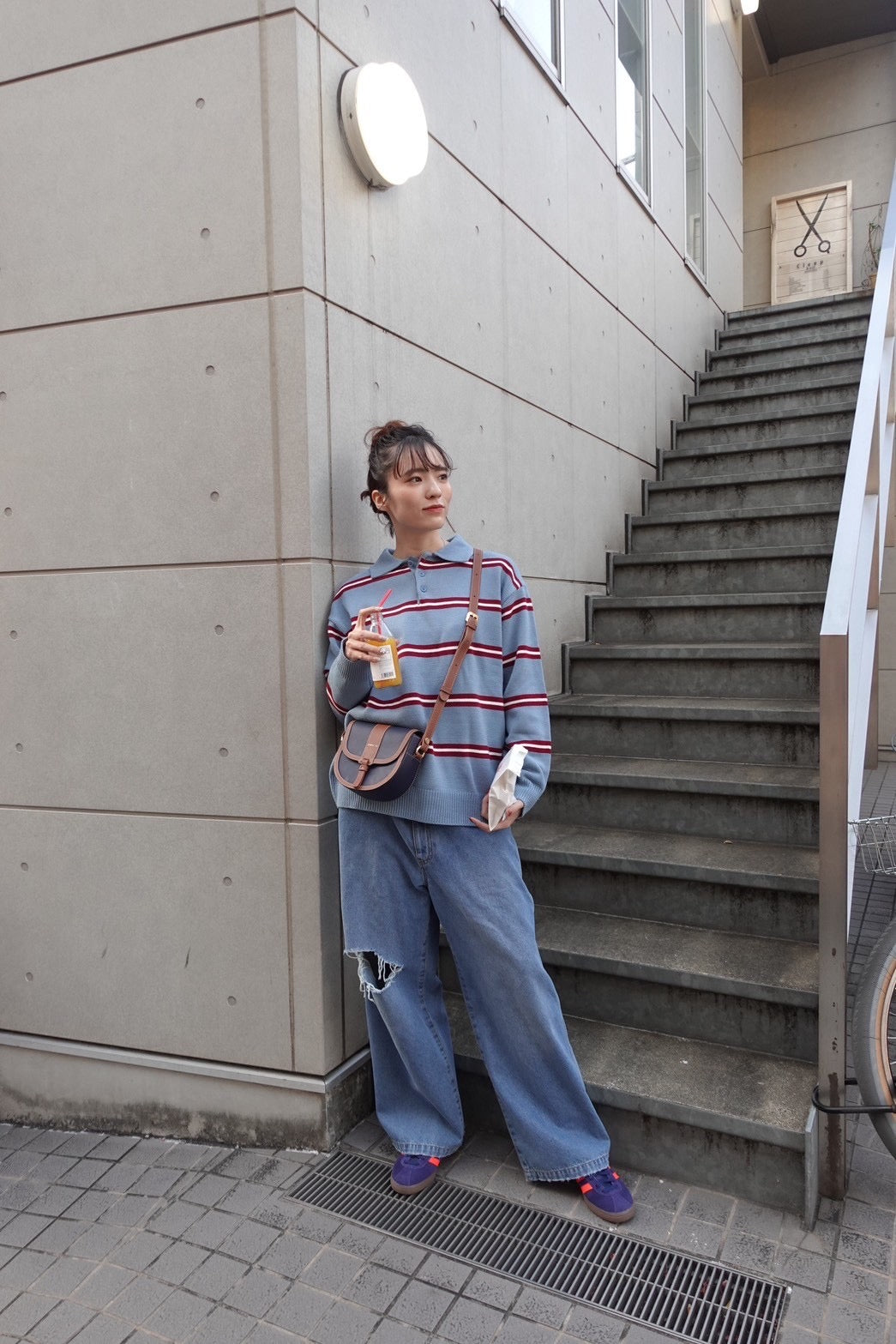 レオパードパッチボーイズデニム