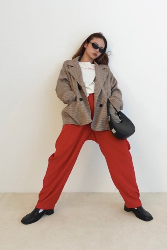 カラータックパンツ